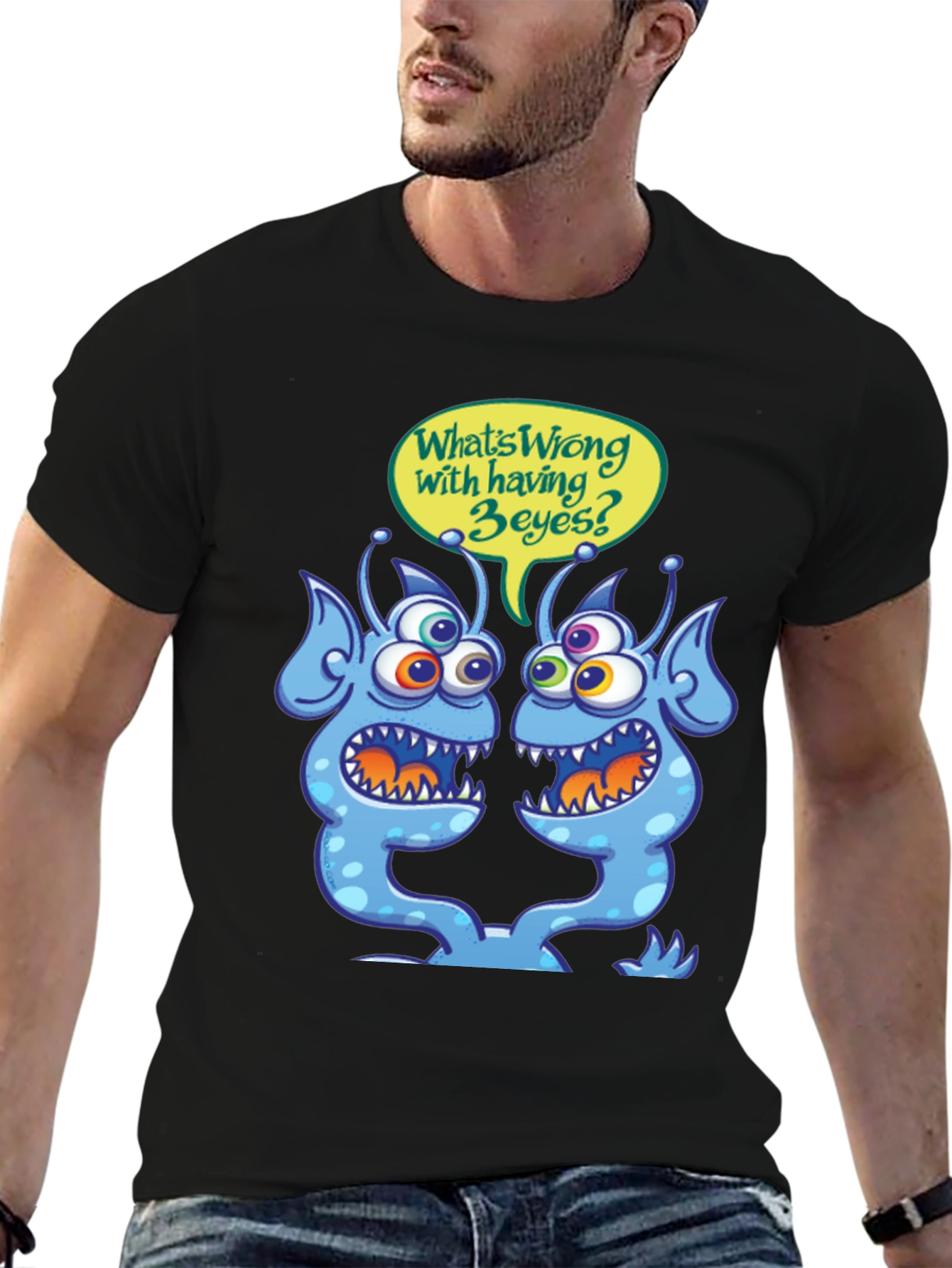 3-Eyed Alien T-Shirt - Funny Graphic Tee