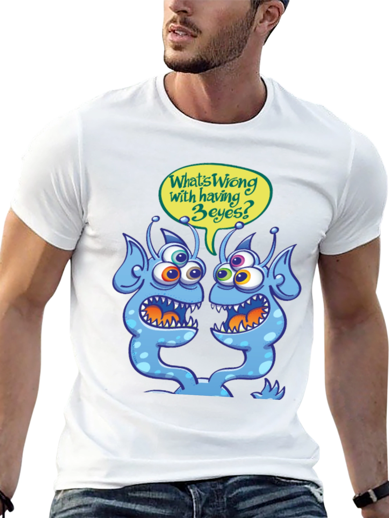 3-Eyed Alien T-Shirt - Funny Graphic Tee