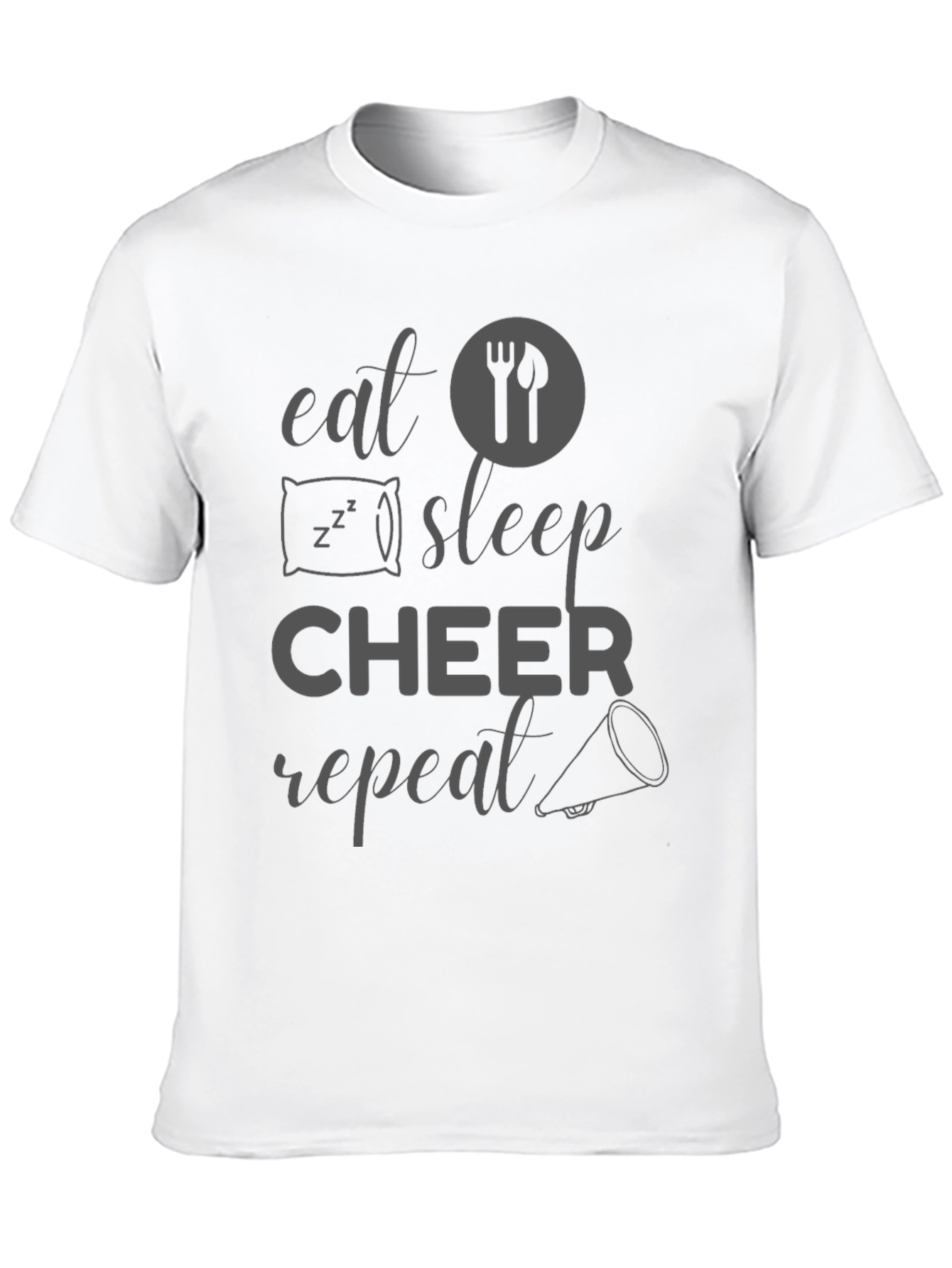 Eat Sleep Cheer Repeat Graphic T-Shirt