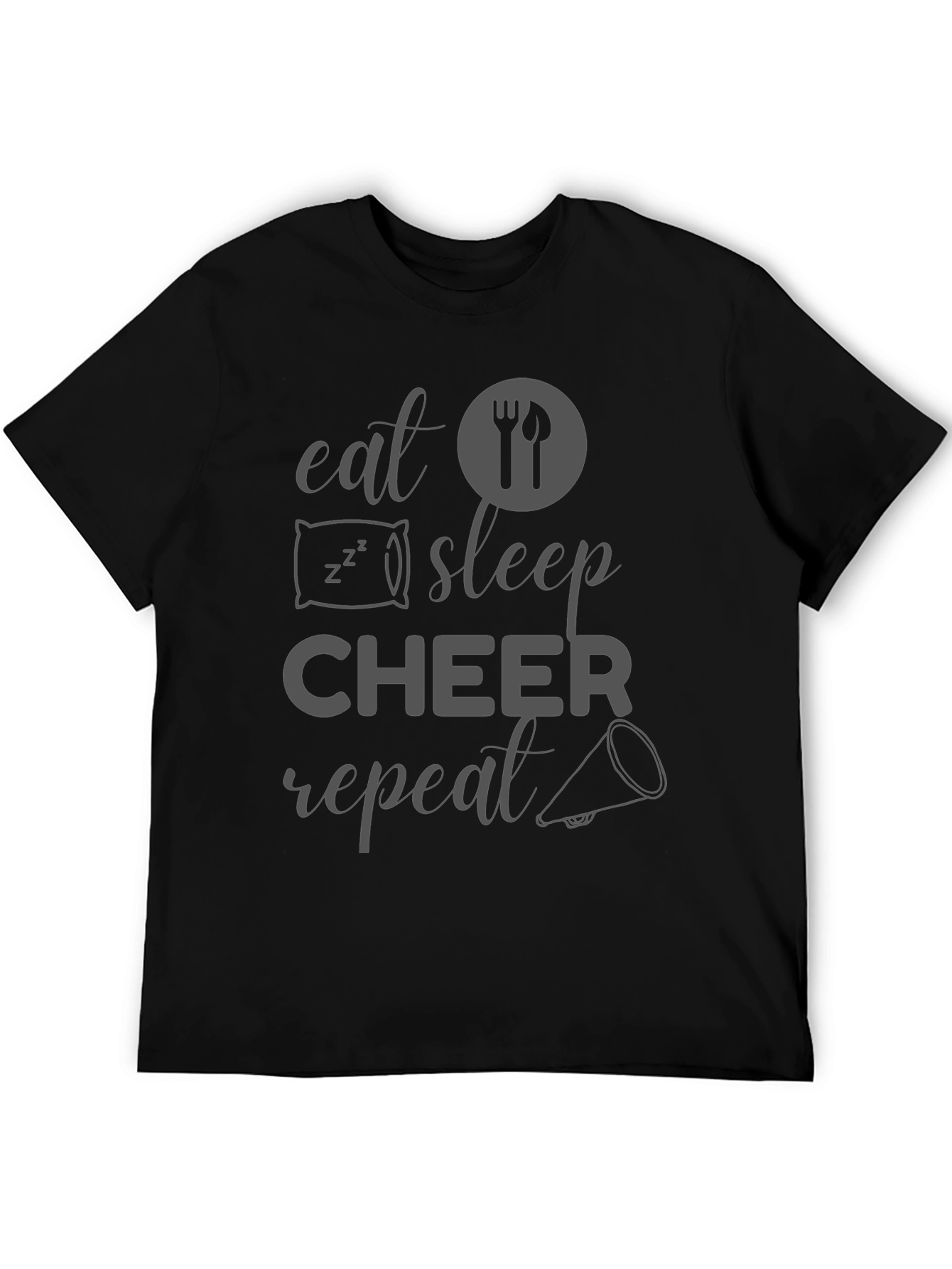 Eat Sleep Cheer Repeat Graphic T-Shirt