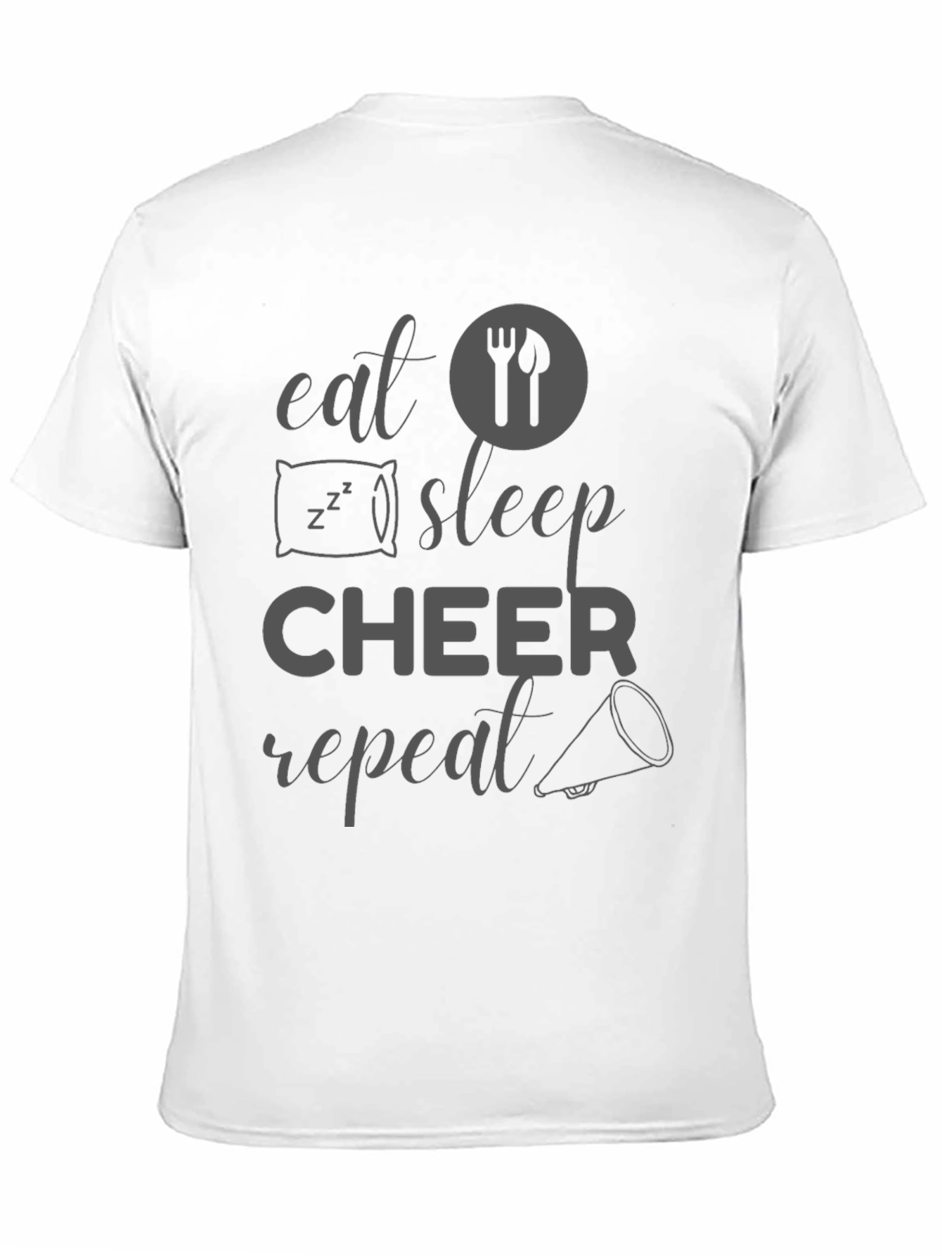 Eat Sleep Cheer Repeat Graphic T-Shirt