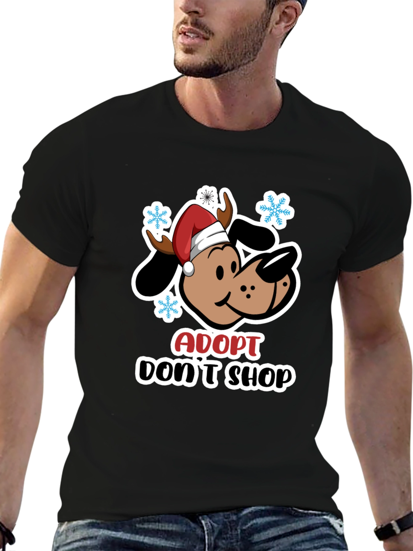 Adopt Dont Shop Dog Christmas T-Shirt