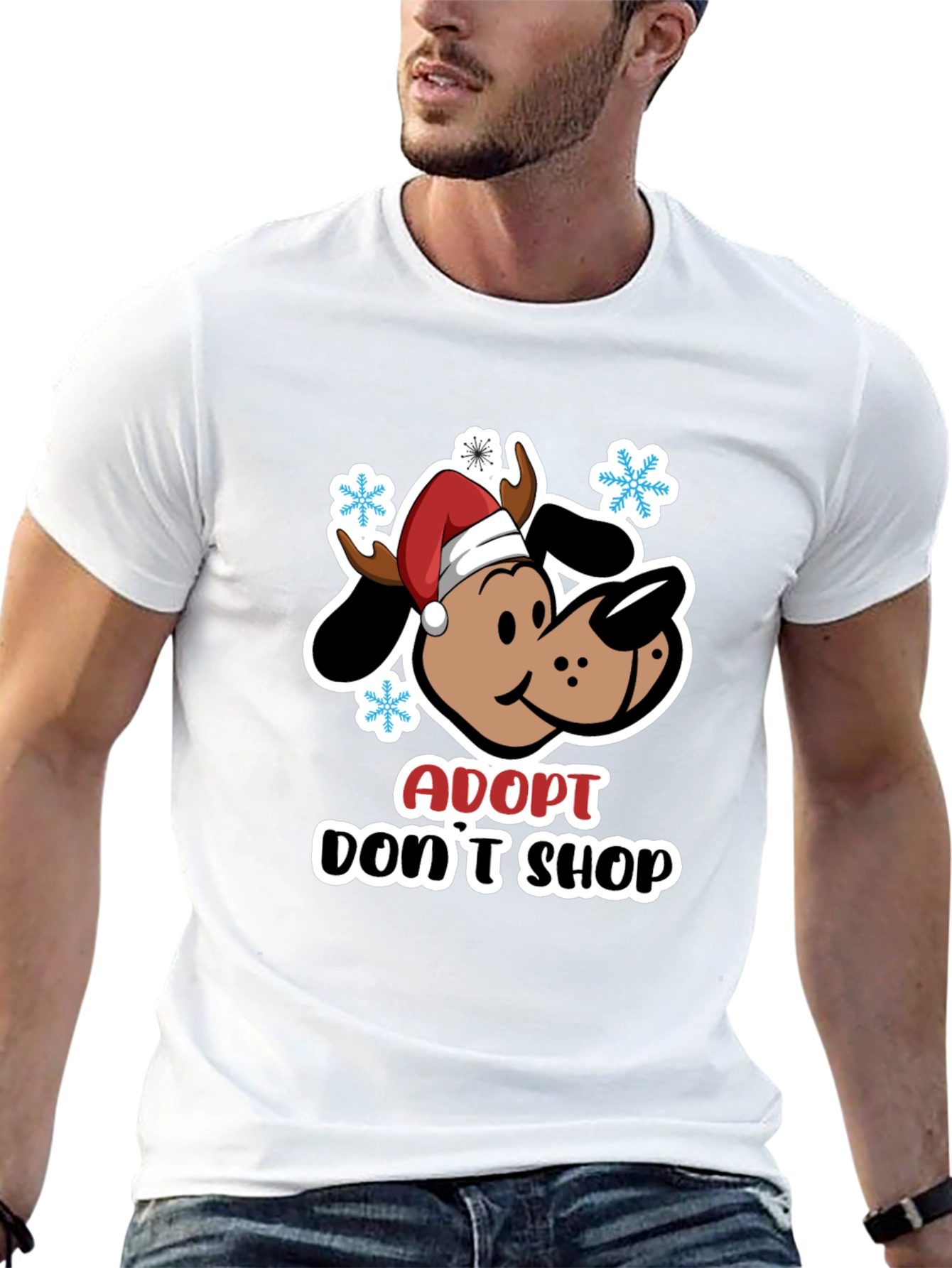 Adopt Dont Shop Dog Christmas T-Shirt