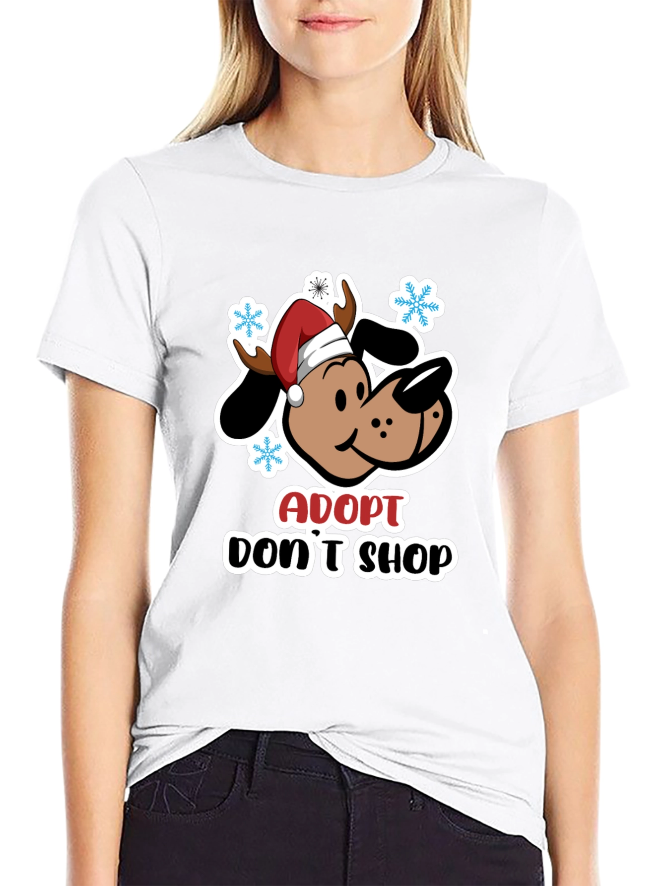 Adopt Dont Shop Dog Christmas T-Shirt
