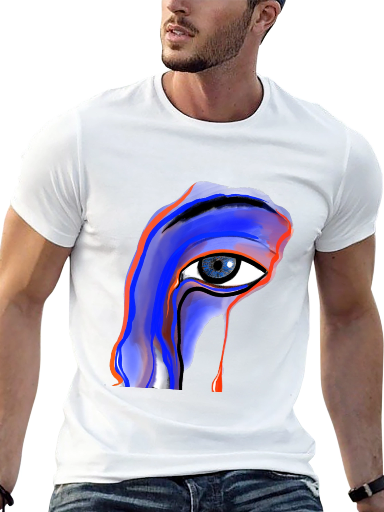 Abstract Eye Graphic Black Tee