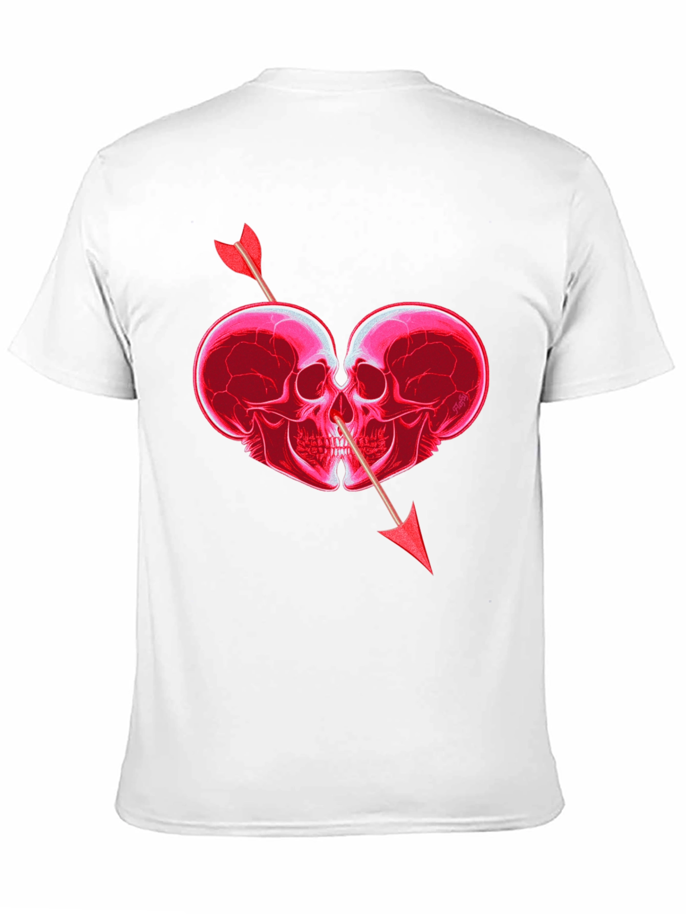Skull Heart Arrow Graphic T-Shirt