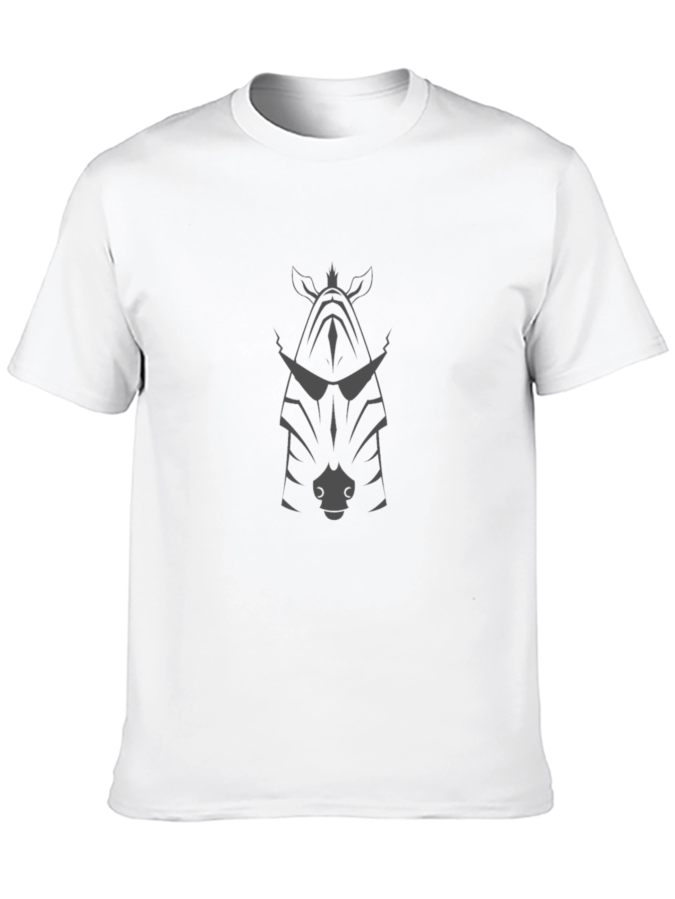 Cool Zebra Graphic Tee - Black Cotton Blend T-Shirt