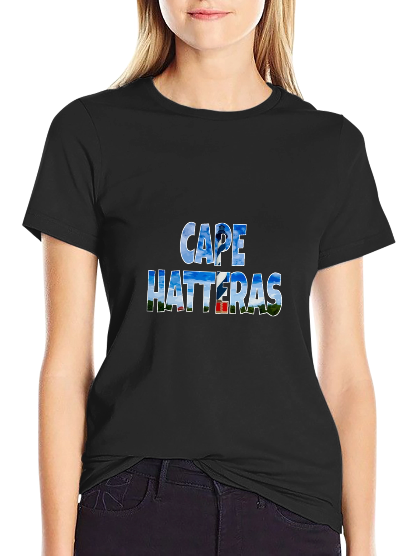 Cape Hatteras Black Graphic Tee