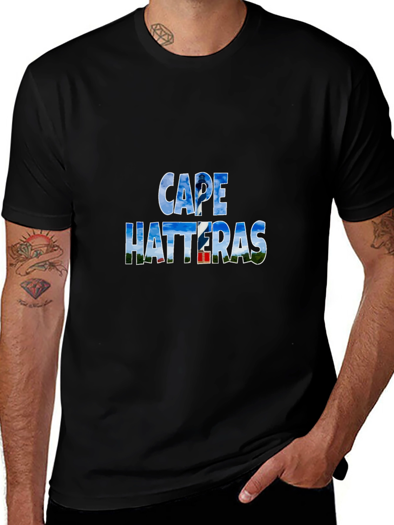 Cape Hatteras Black Graphic Tee