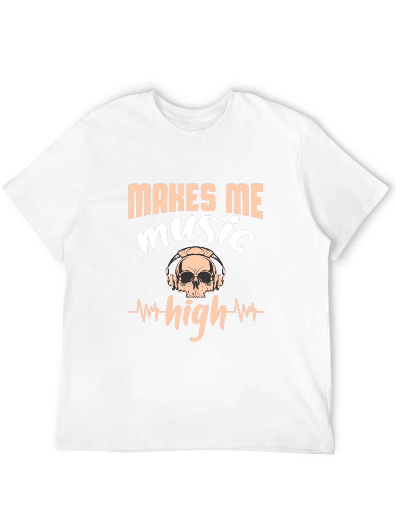 Music Makes Me High Black Graphic Tee