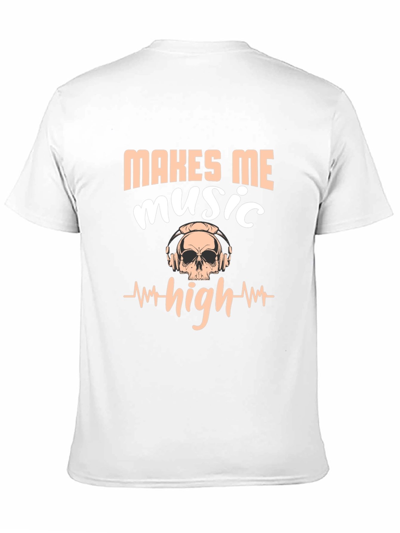 Music Makes Me High Black Graphic Tee