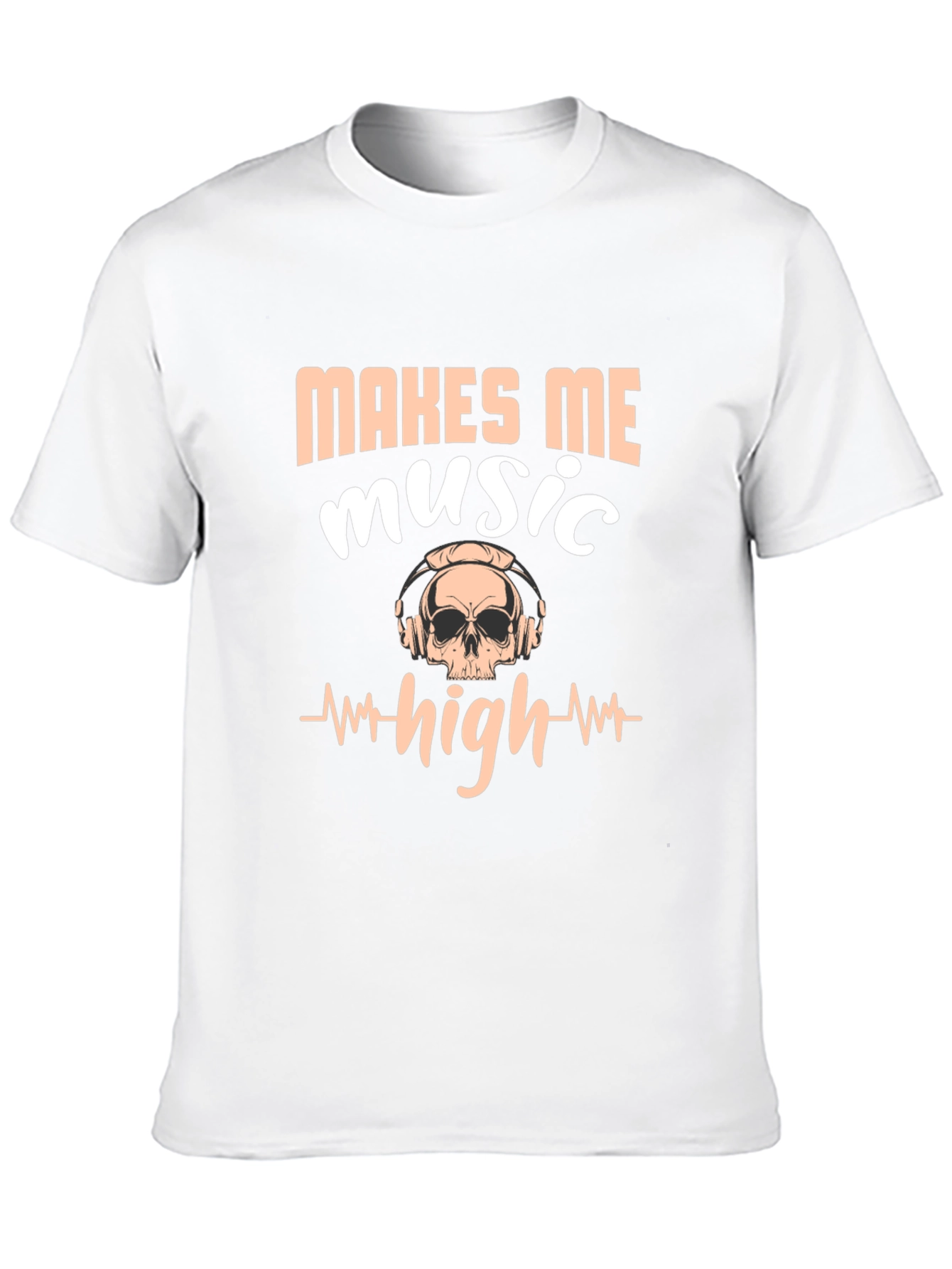 Music Makes Me High Black Graphic Tee