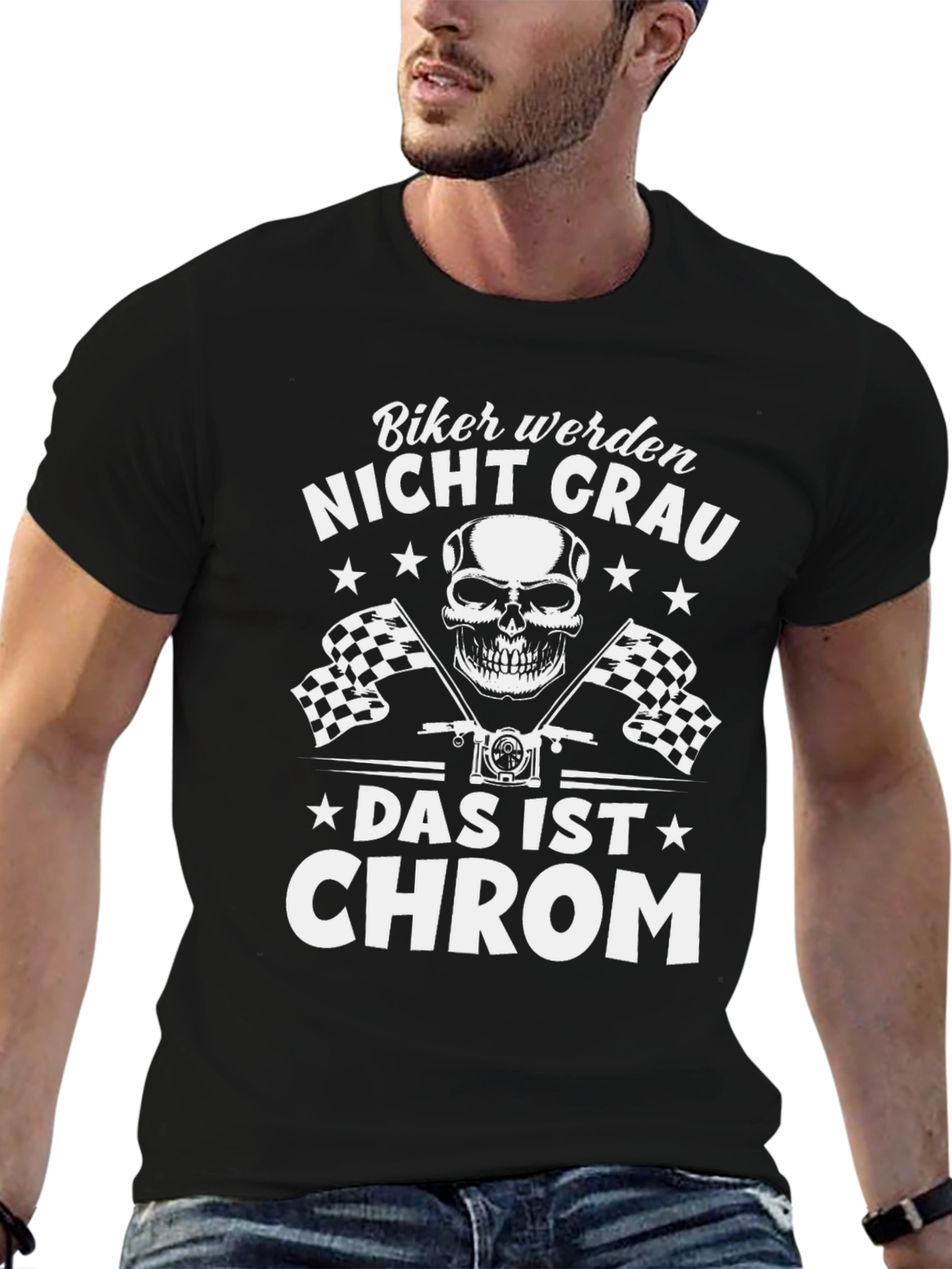 Bikers Nicht Grau Graphic T-Shirt