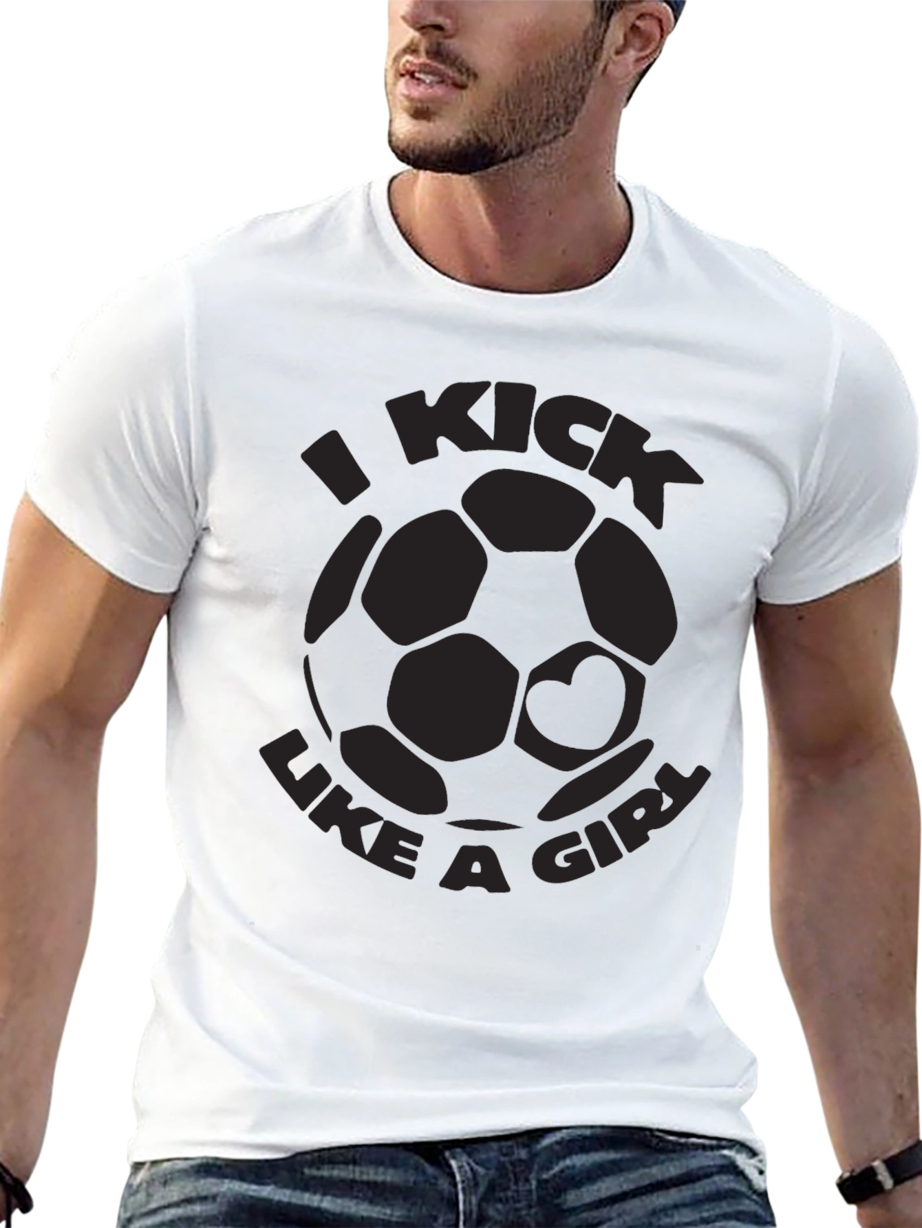 I Kick Like A Girl Soccer Graphic Tee