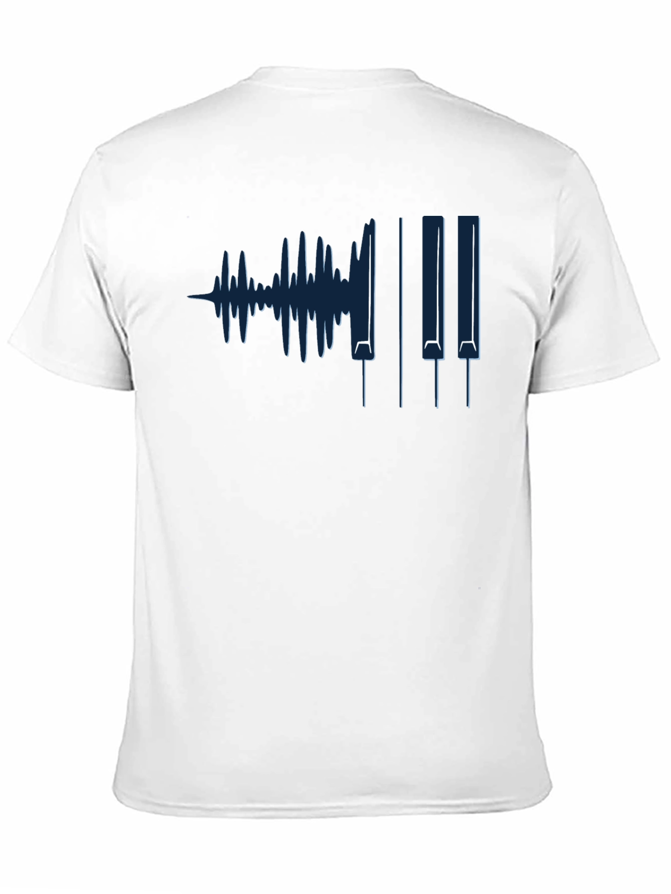 Music Waveform Piano Keys Graphic Tee