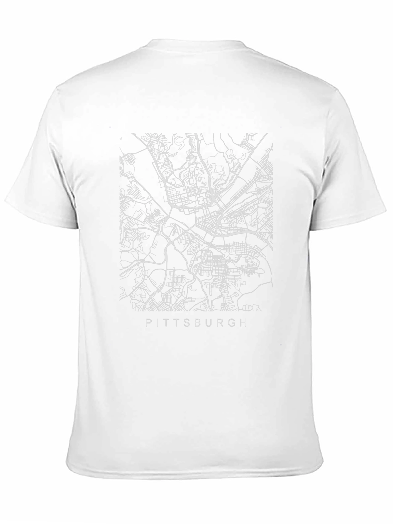 Pittsburgh Map Tee - City Streets Design