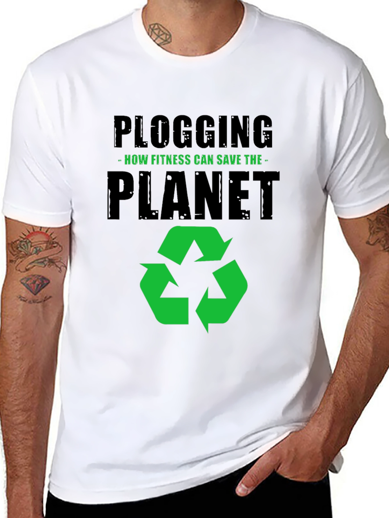 Eco-Friendly Plogging T-Shirt: Fitness Saves the Planet