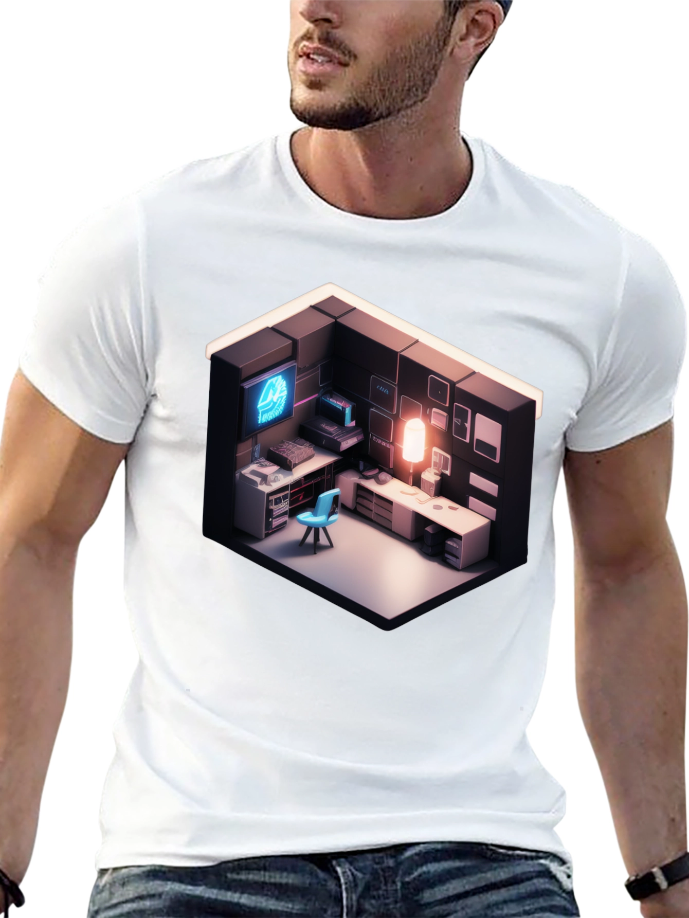 Isometric Gaming Room Tee - Gamers Delight