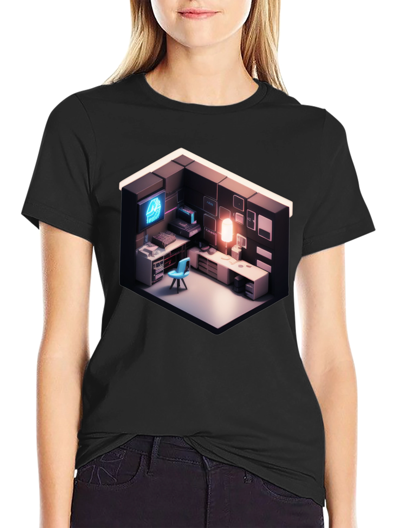 Isometric Gaming Room Tee - Gamers Delight