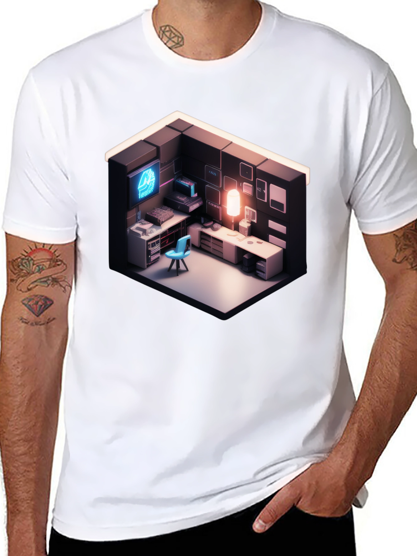Isometric Gaming Room Tee - Gamers Delight