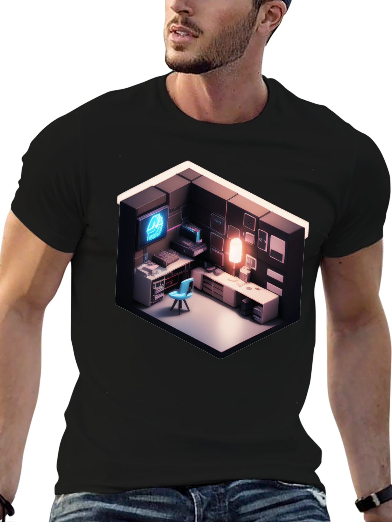 Isometric Gaming Room Tee - Gamers Delight