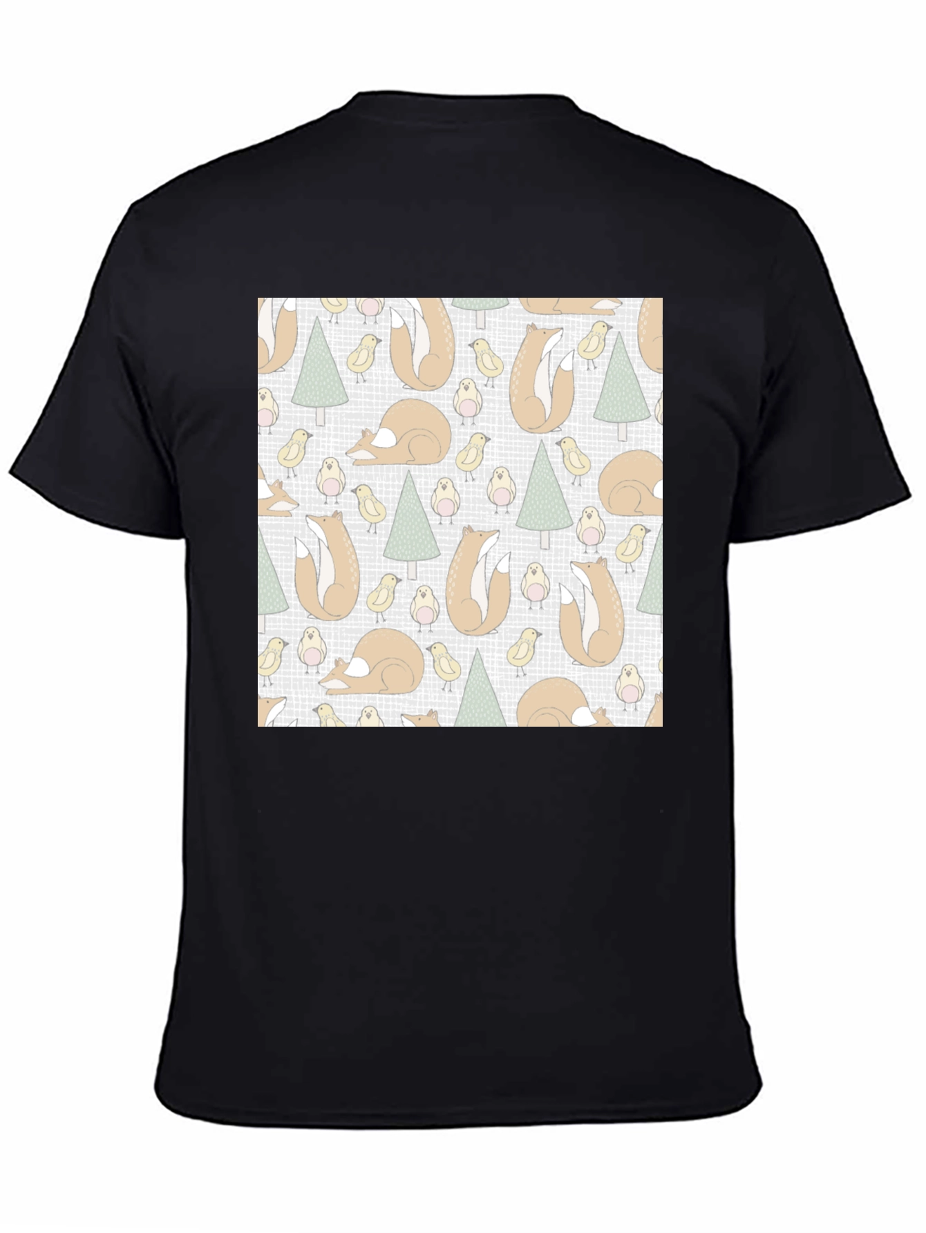 Fox and Bird Pattern Tee