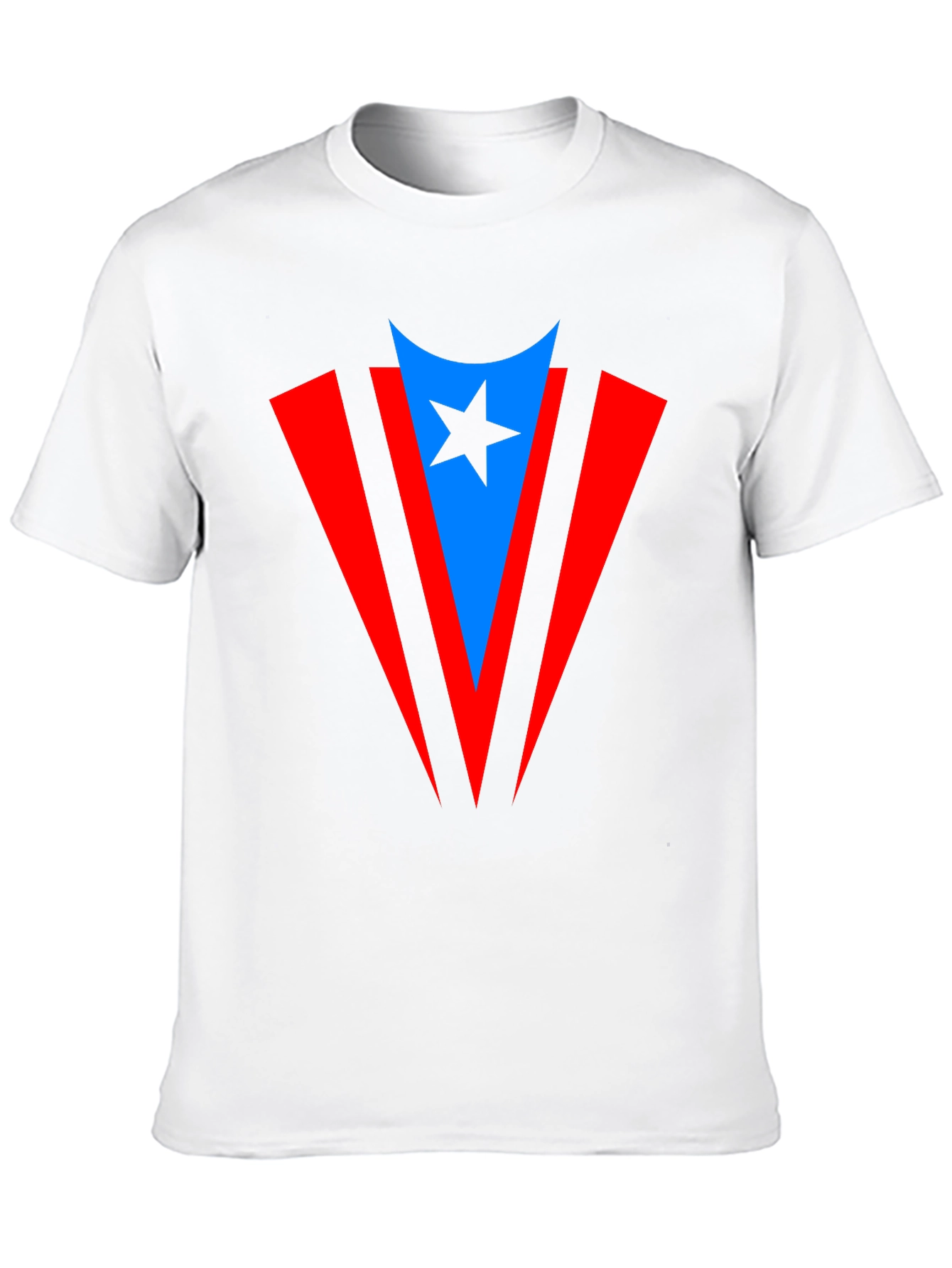 Puerto Rico Flag Inspired Star T-Shirt