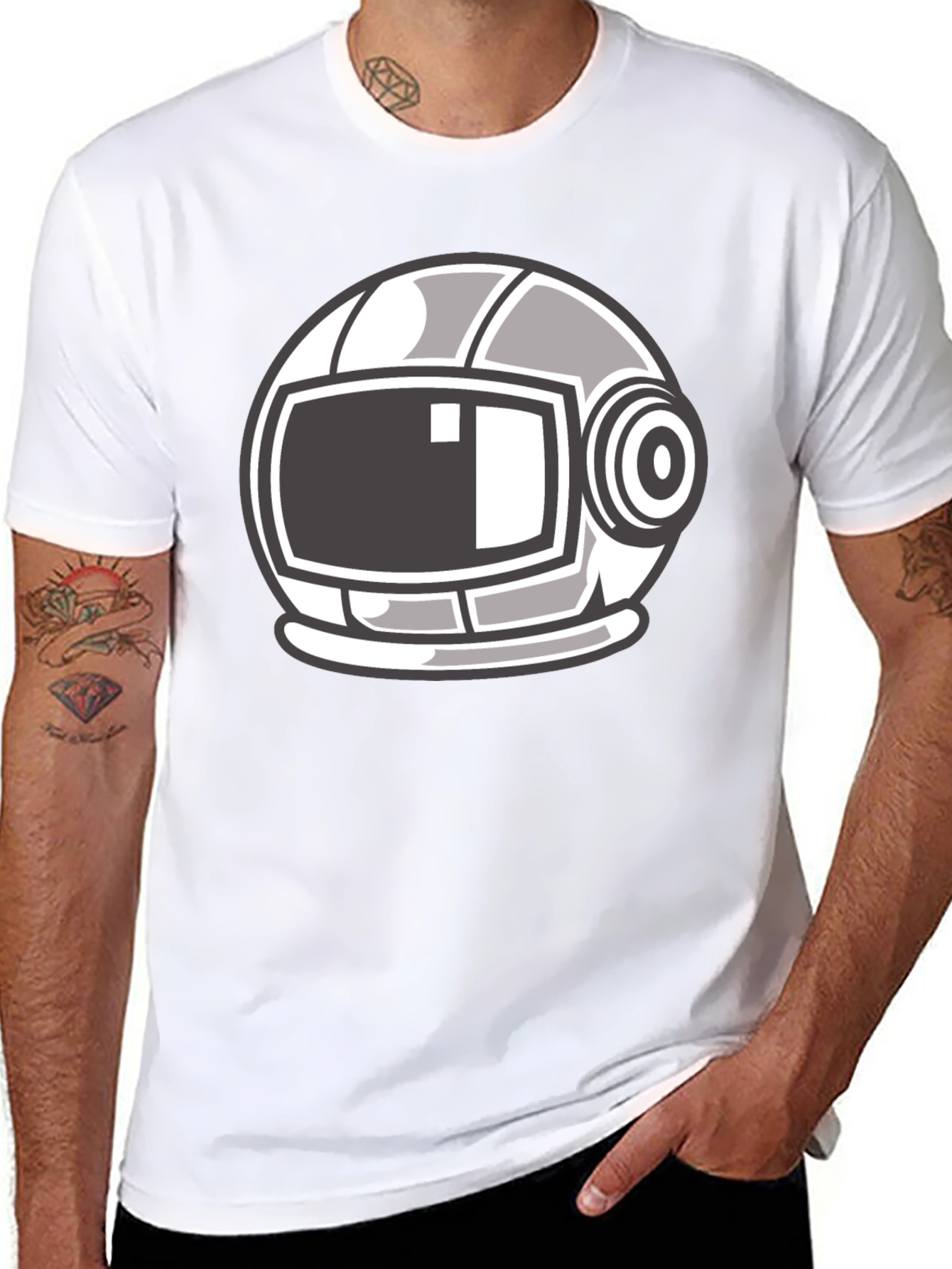Astronaut Helmet Graphic T-Shirt
