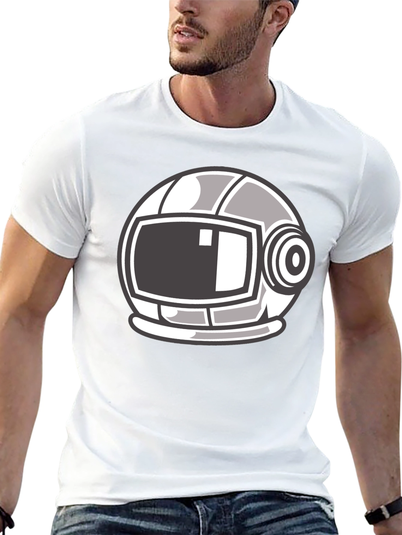 Astronaut Helmet Graphic T-Shirt