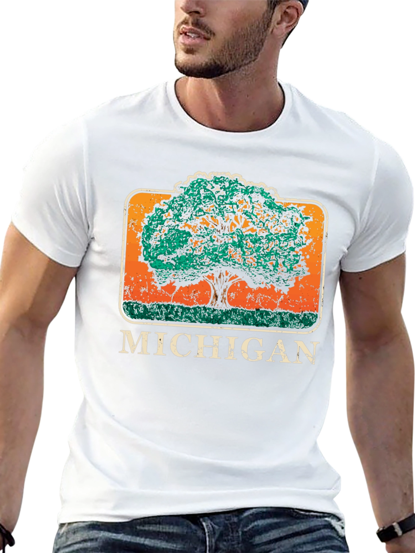 Michigan State Tree Graphic T-Shirt