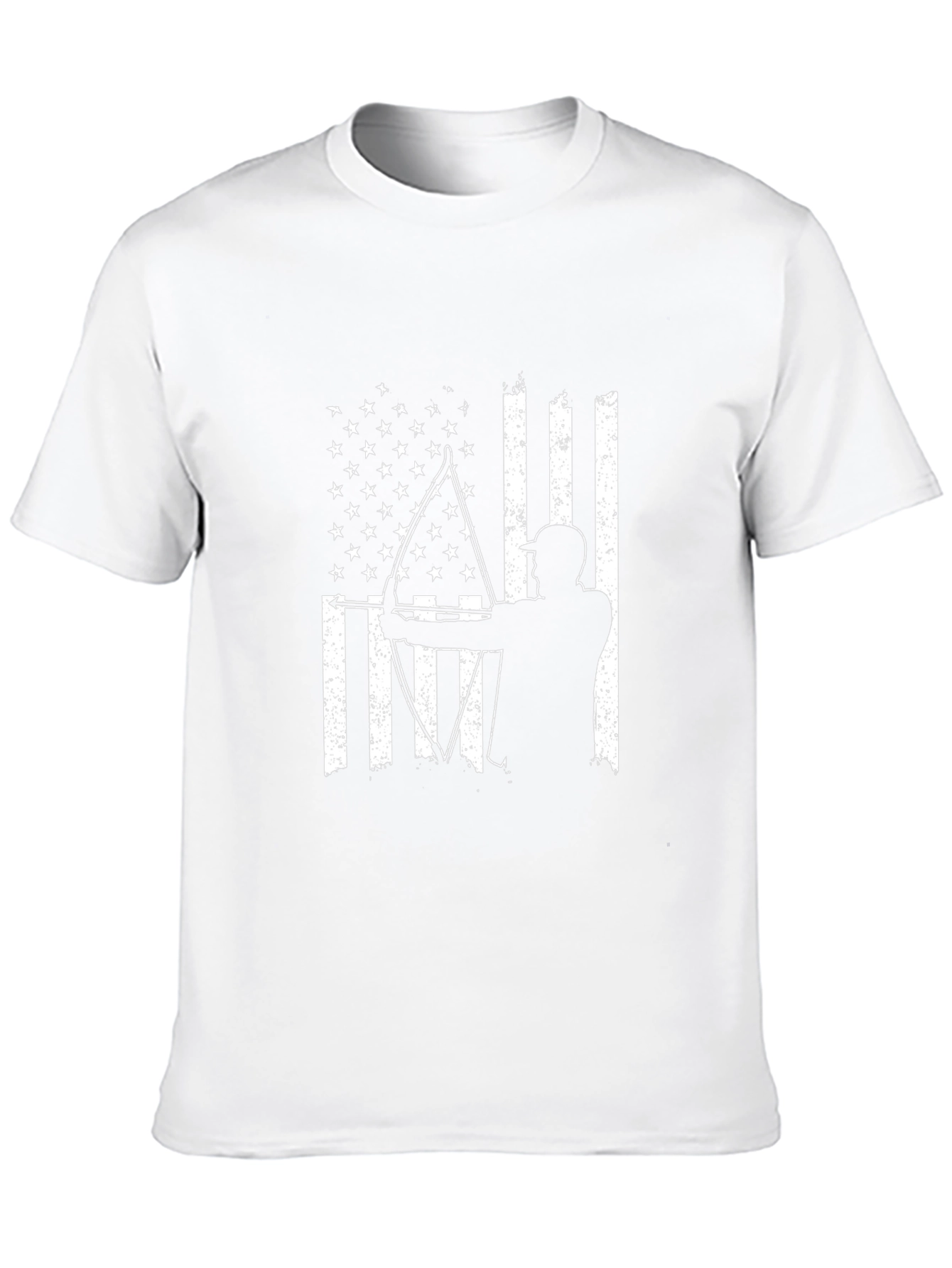 Archery American Flag Mens Black T-Shirt