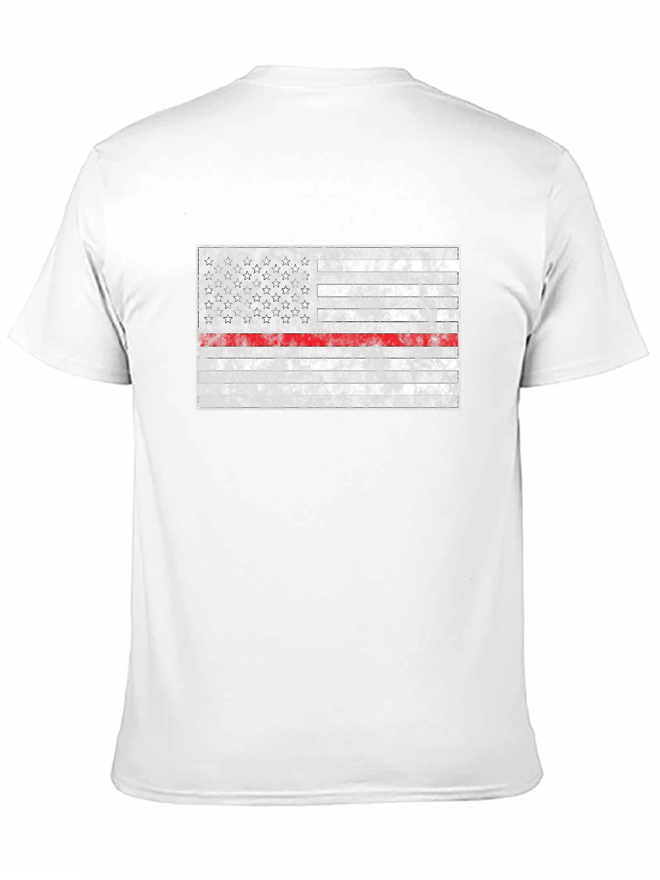 Thin Red Line Flag T-Shirt - Firefighter Support