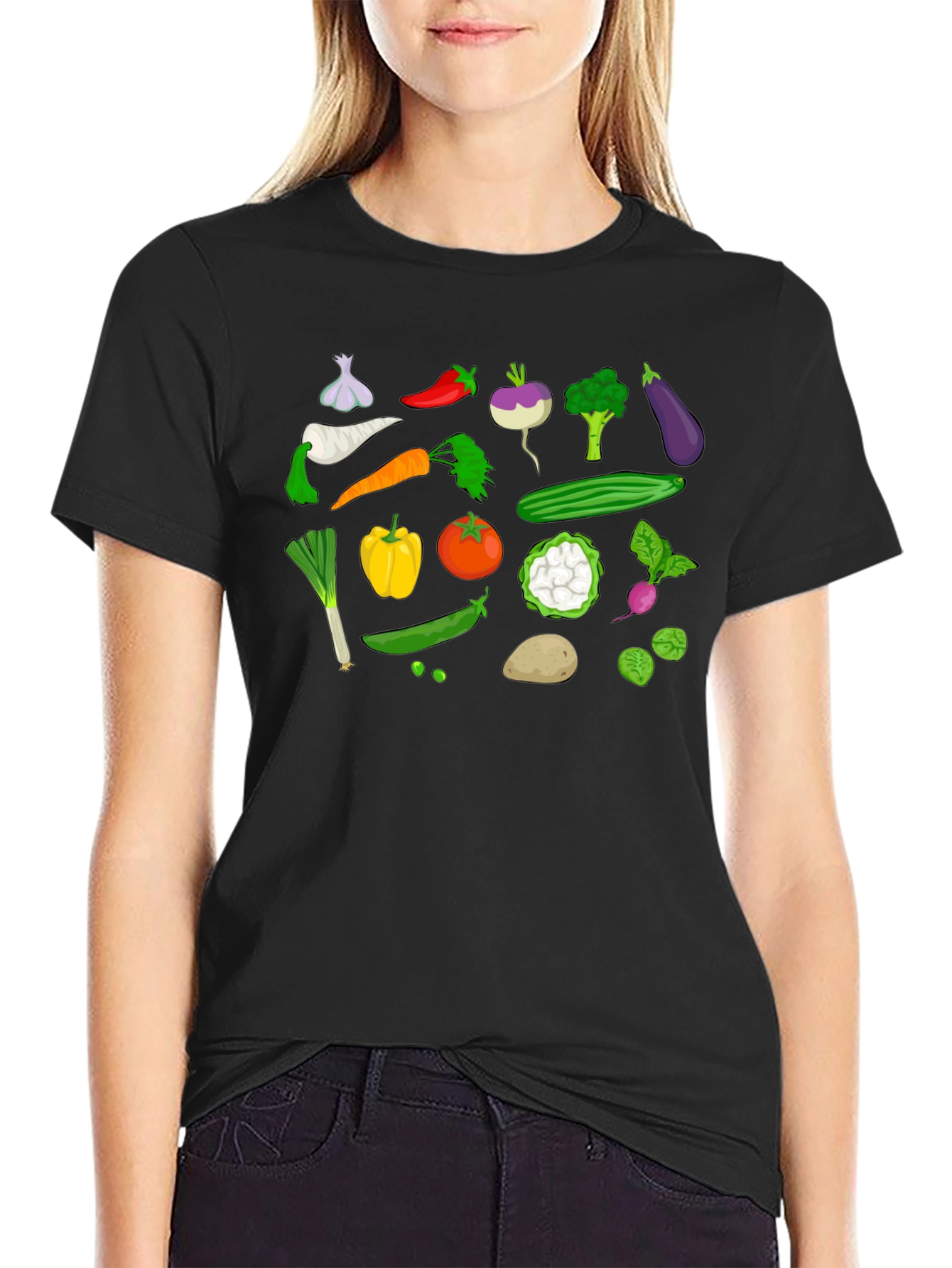 Vegetable Print Tee - Farm Fresh Fun