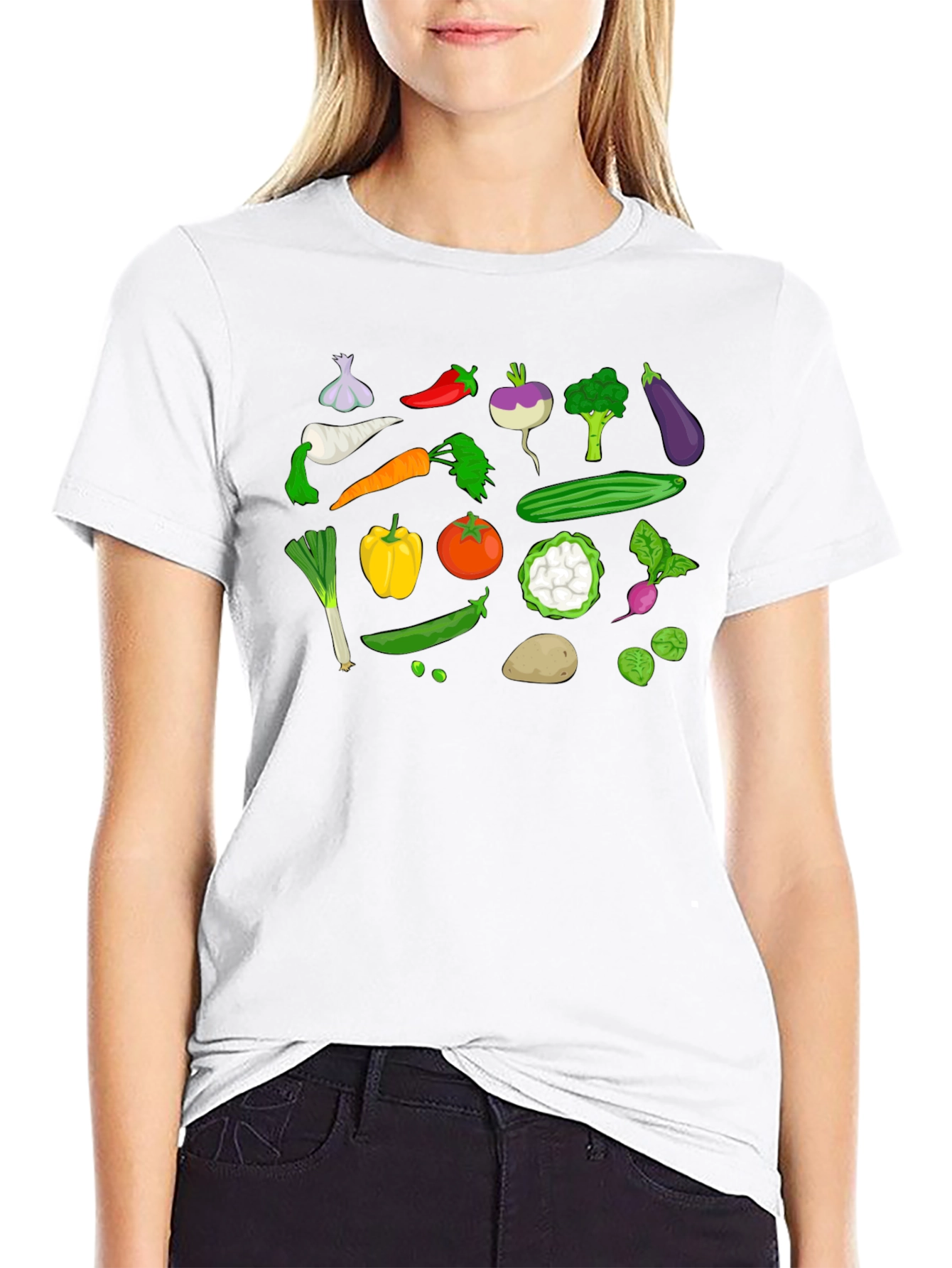 Vegetable Print Tee - Farm Fresh Fun