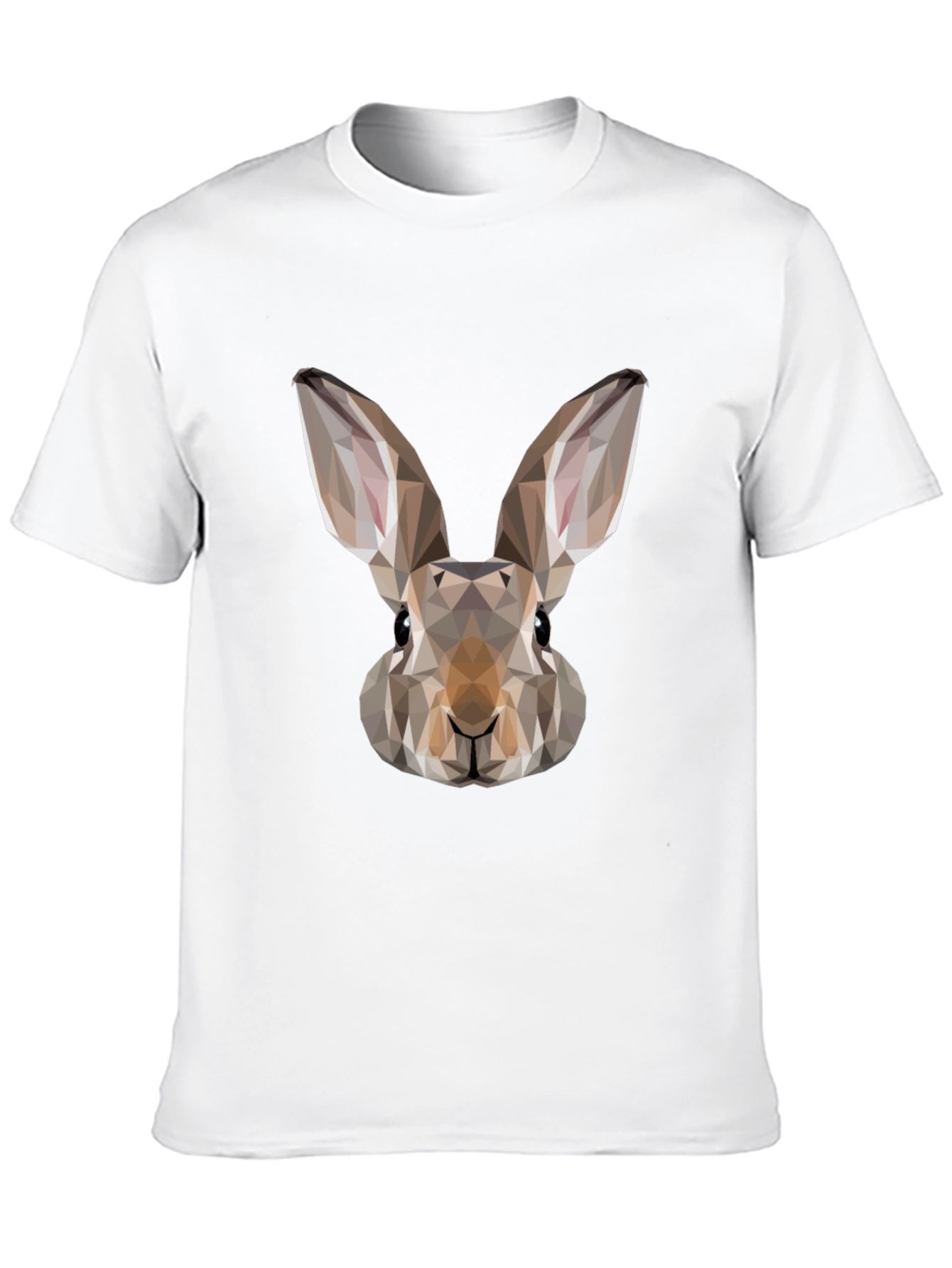 Geometric Rabbit Graphic Tee - Mens Black T-Shirt