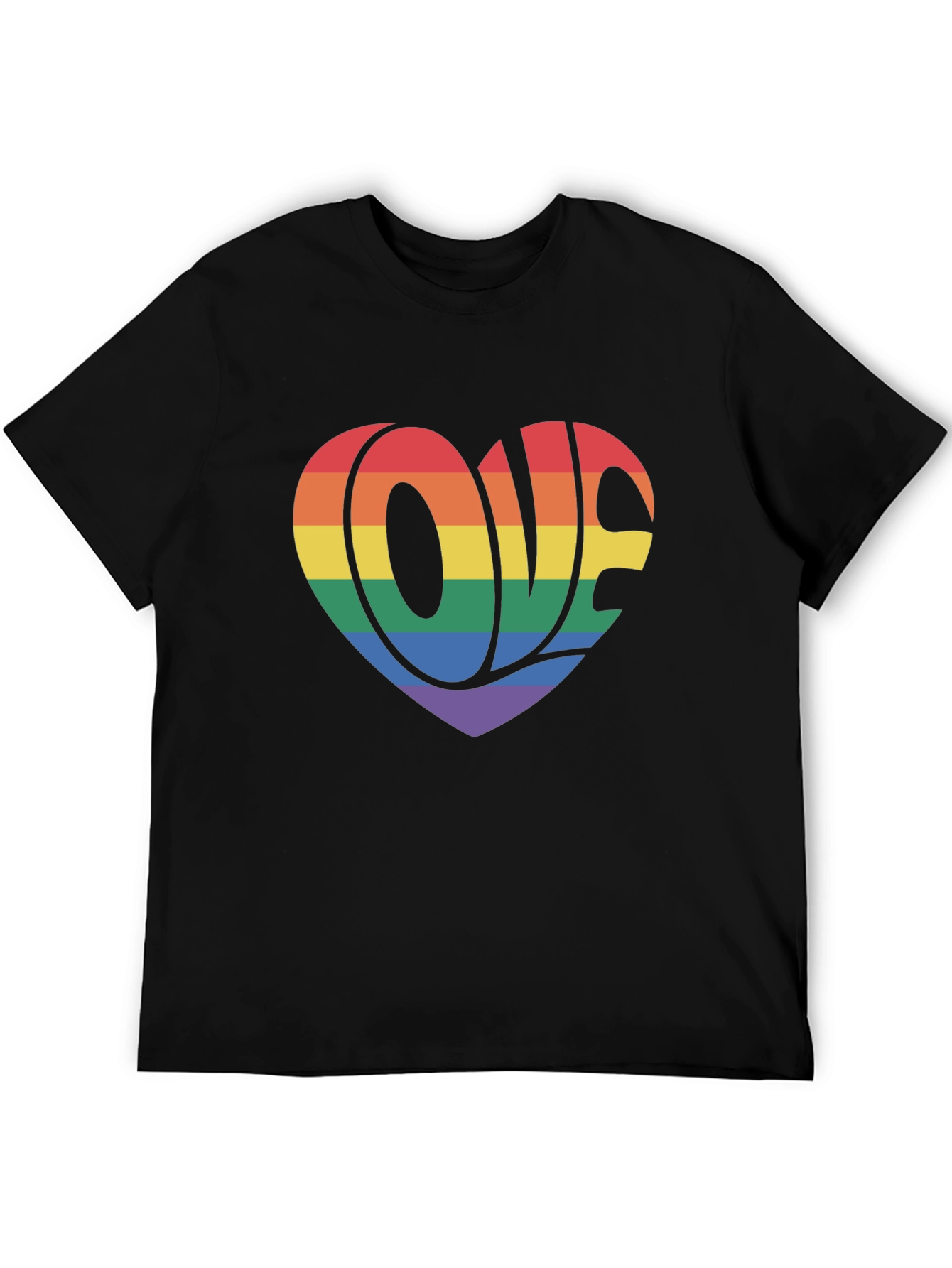 Rainbow Love Heart Graphic T-Shirt