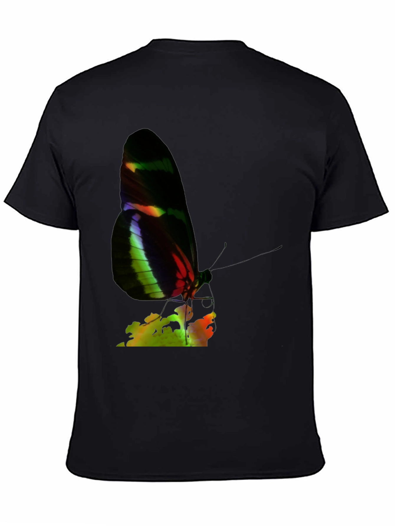 Butterfly Graphic Tee - Black Casual Shirt