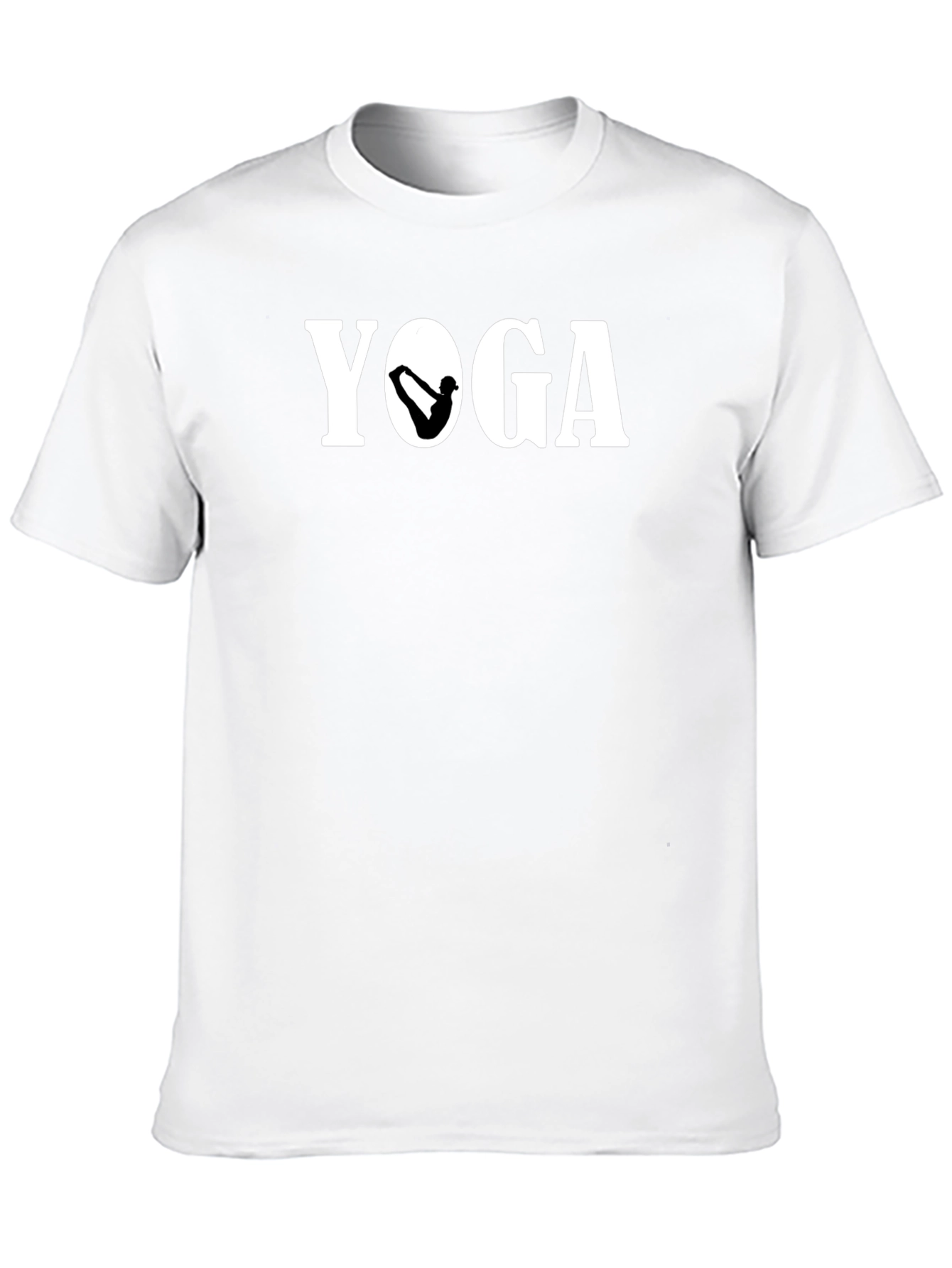 Yoga Pose Graphic Black T-Shirt for Men