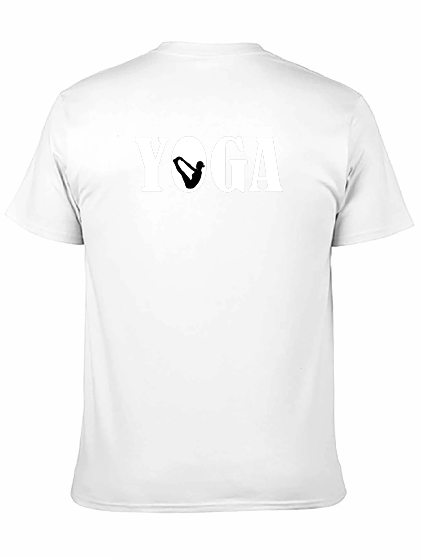 Yoga Pose Graphic Black T-Shirt for Men