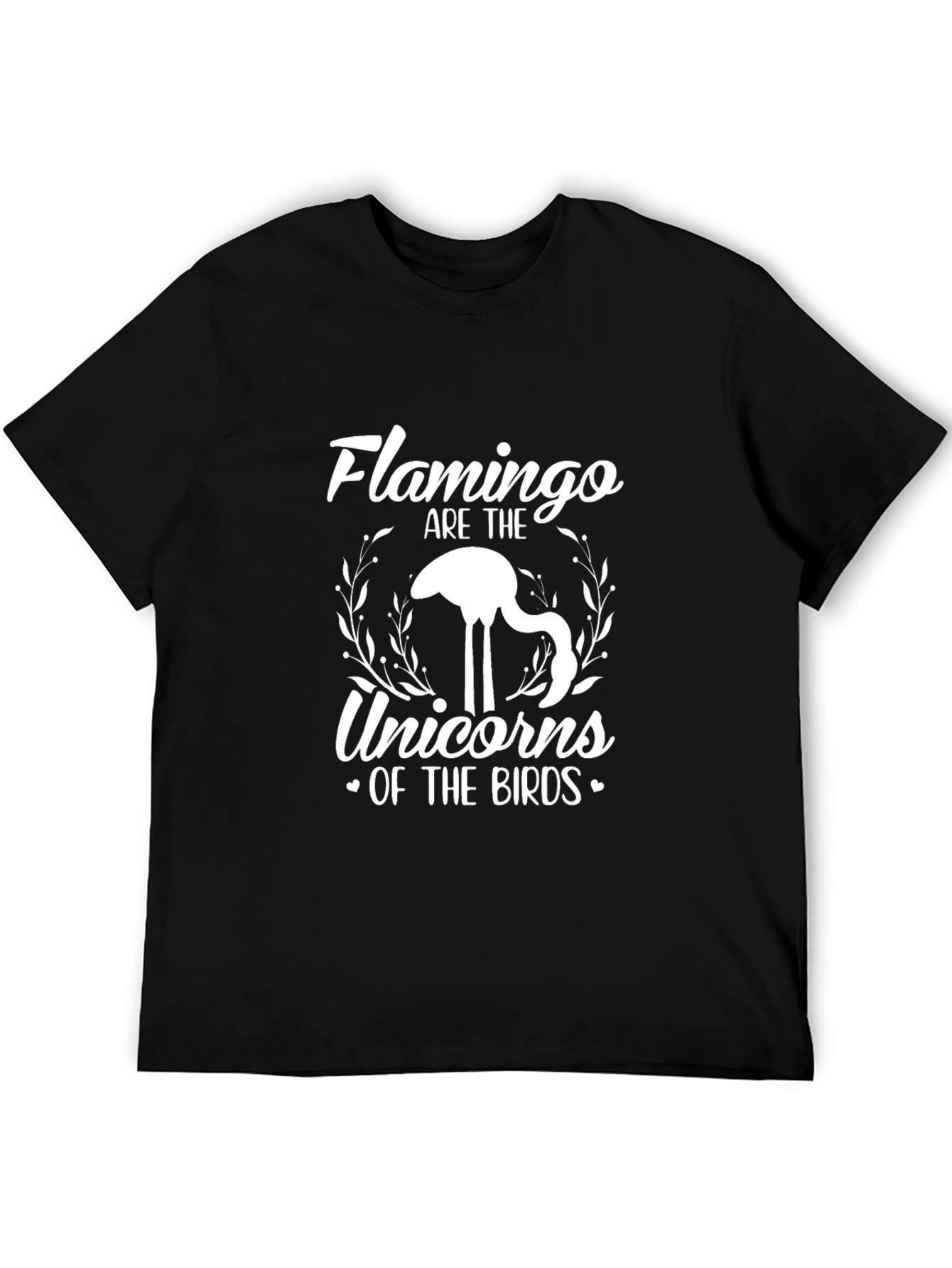 Flamingo Unicorns Black T-Shirt