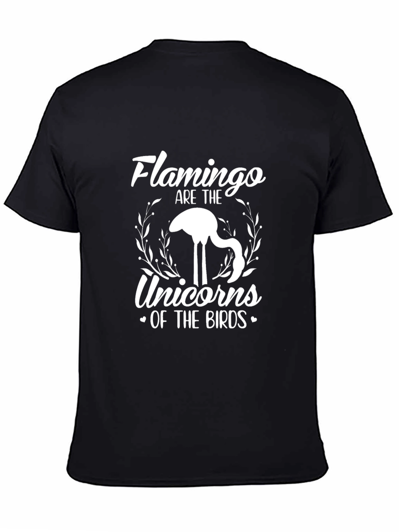 Flamingo Unicorns Black T-Shirt