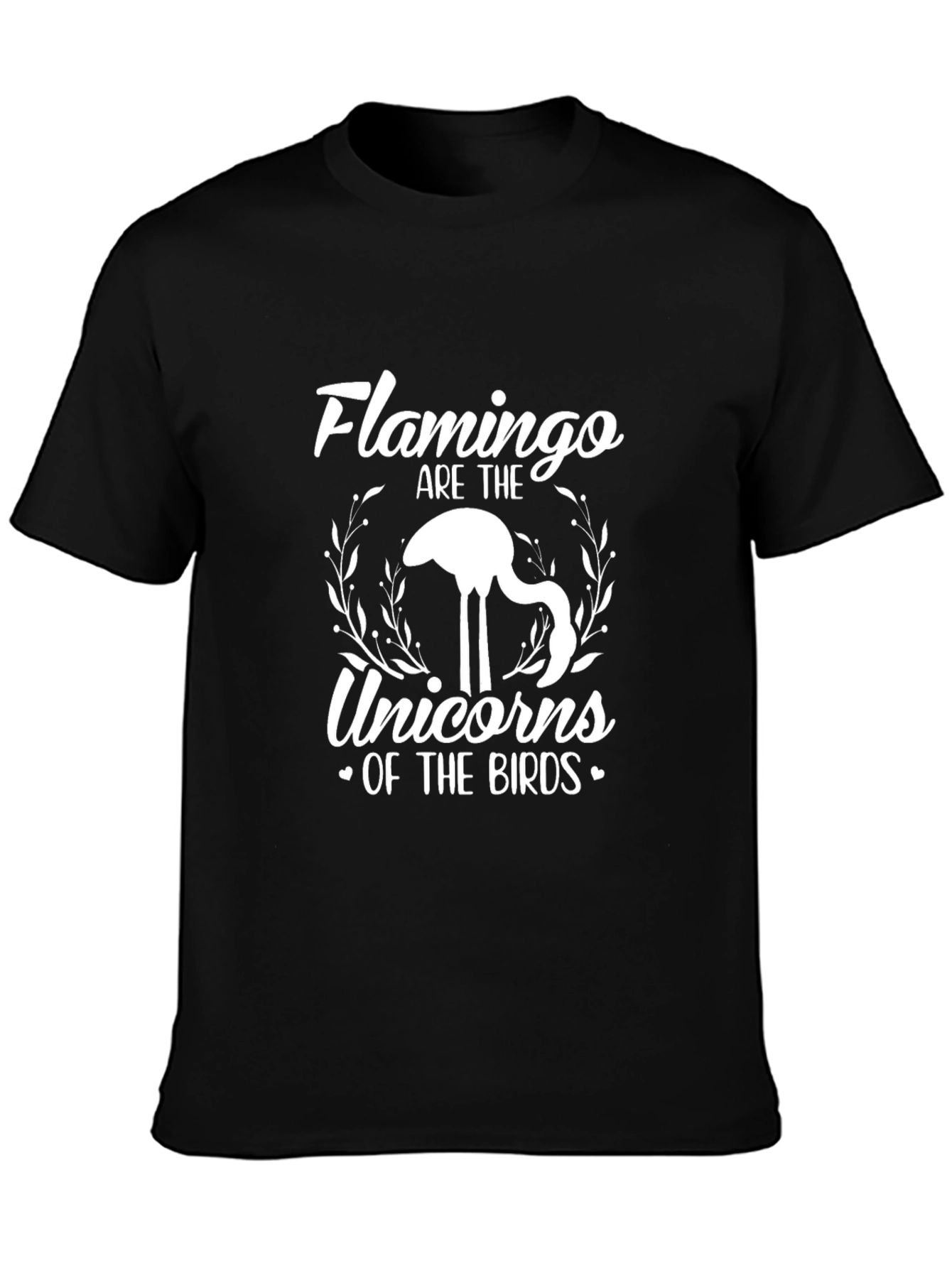 Flamingo Unicorns Black T-Shirt