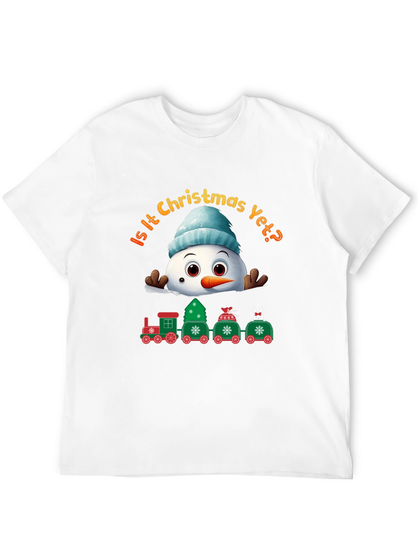 Christmas Snowman Train T-Shirt