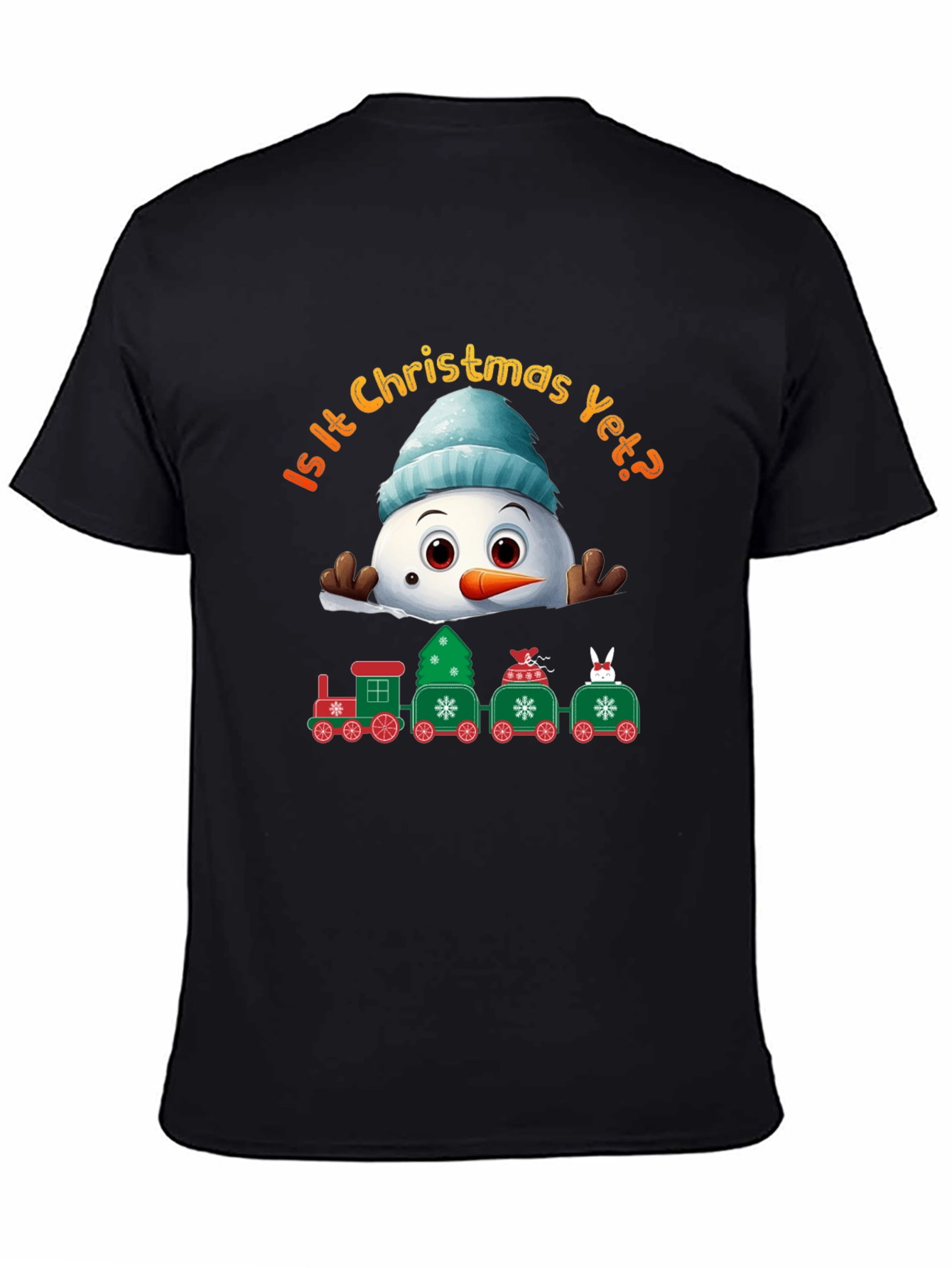 Christmas Snowman Train T-Shirt