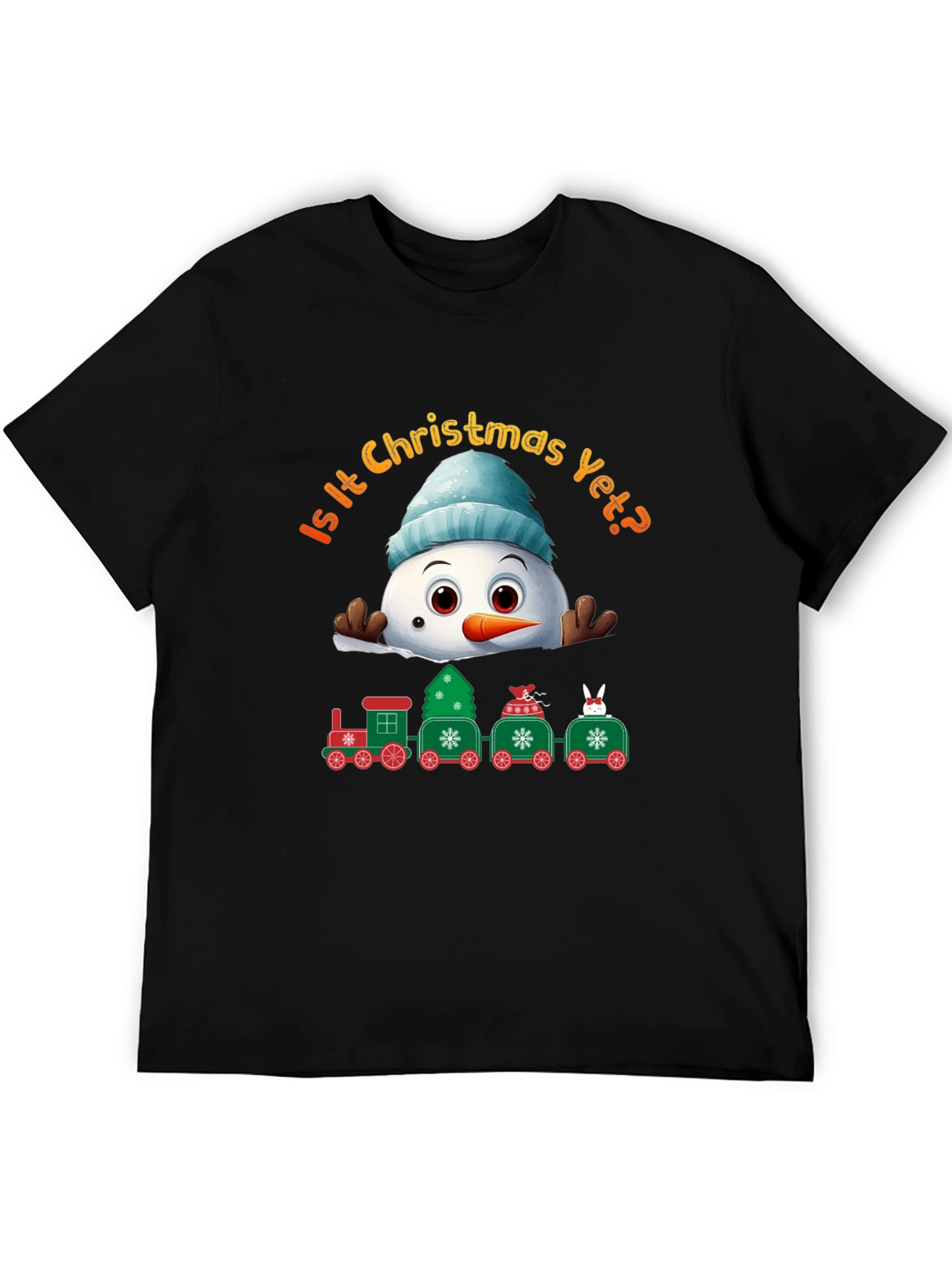 Christmas Snowman Train T-Shirt