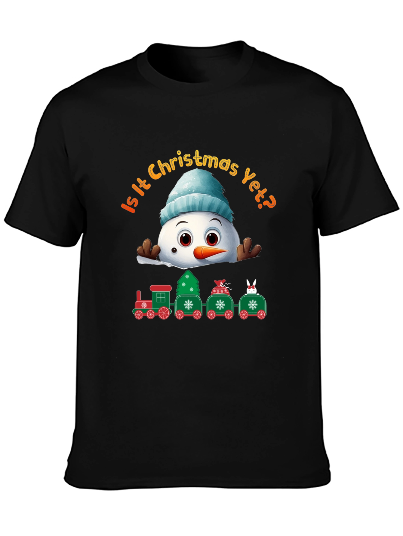 Christmas Snowman Train T-Shirt
