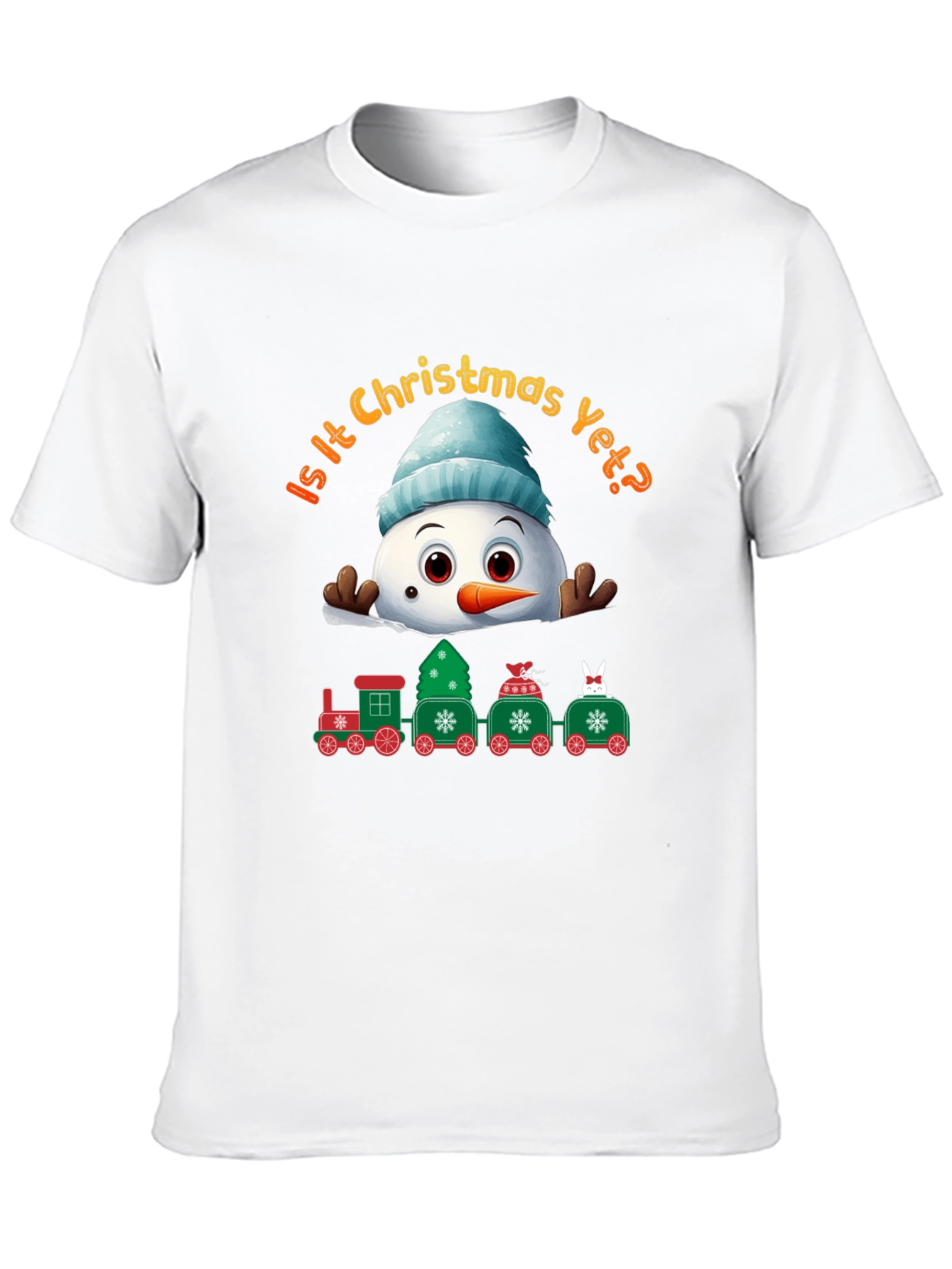 Christmas Snowman Train T-Shirt
