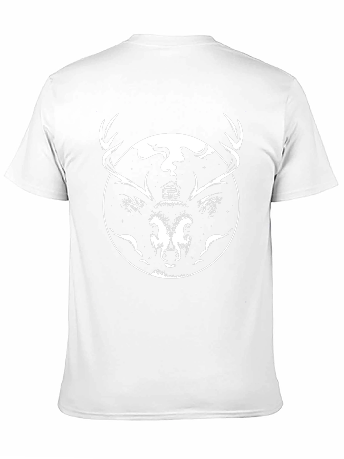 Deer Cabin Graphic Tee - Black