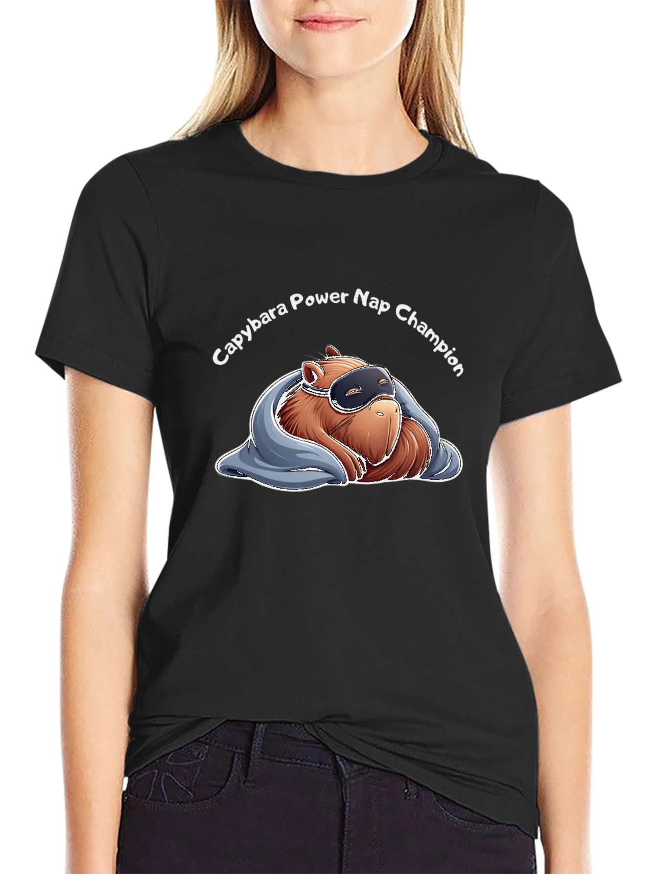 Capybara Power Nap Champion Graphic T-Shirt