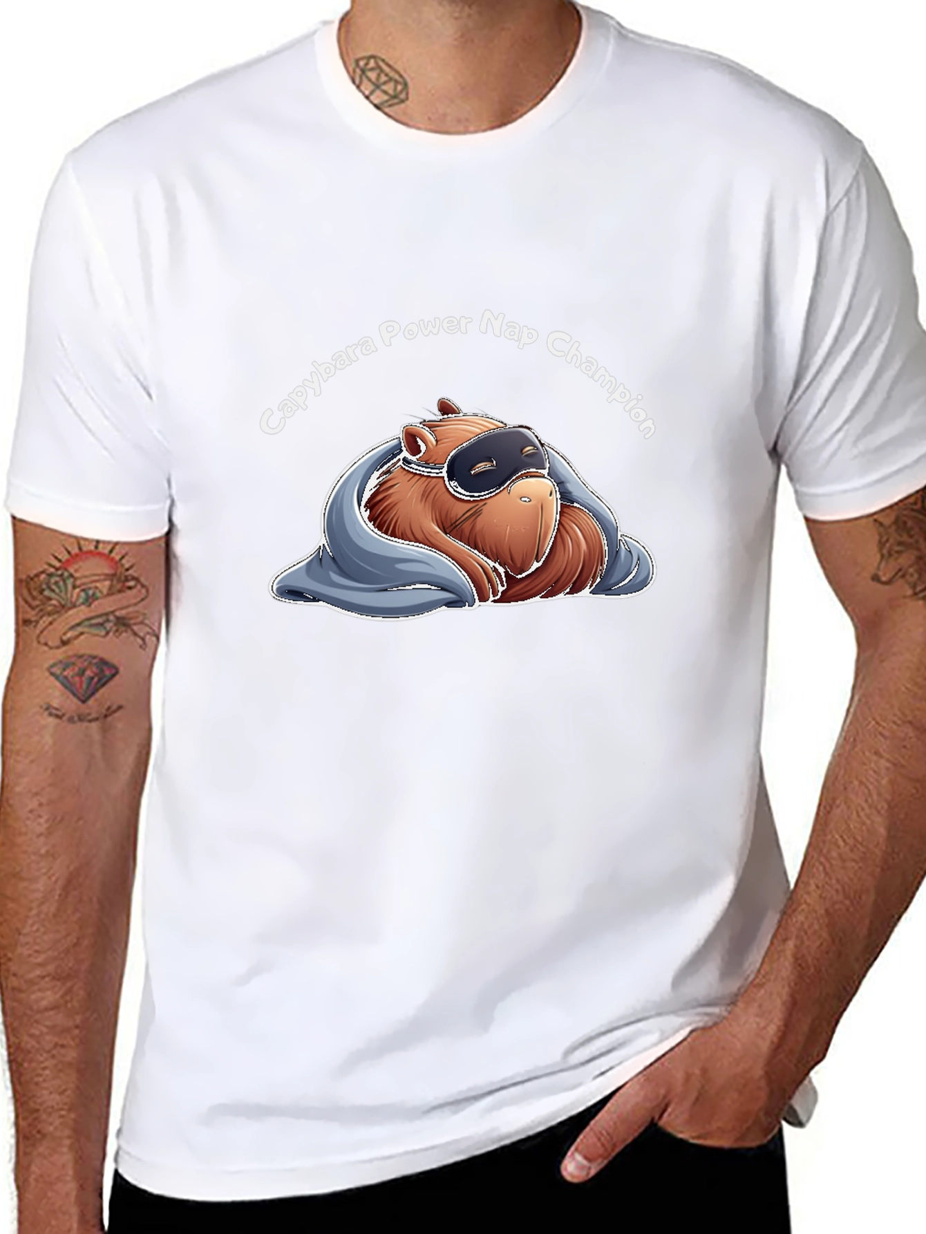Capybara Power Nap Champion Graphic T-Shirt